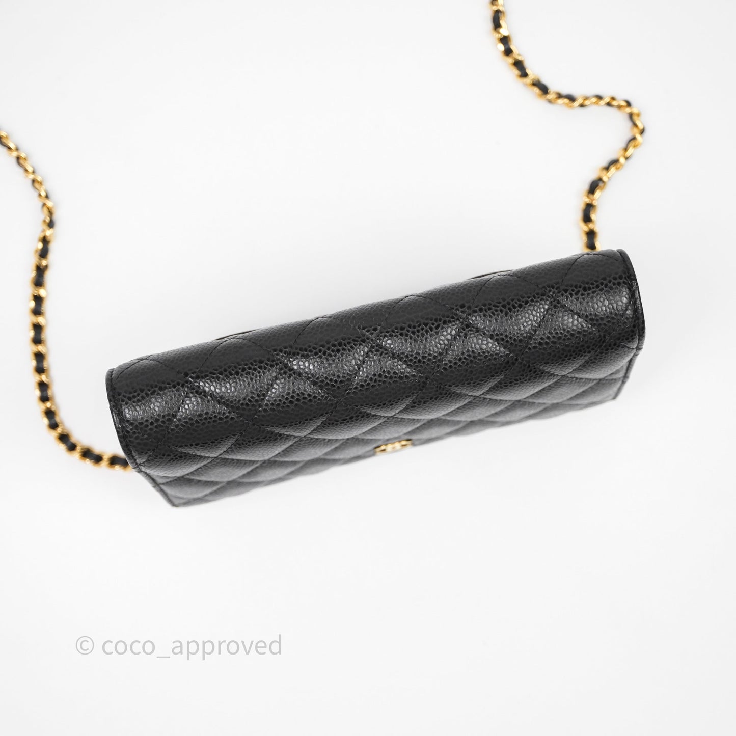 Chanel Quilted WOC Black Caviar Gold Hardware