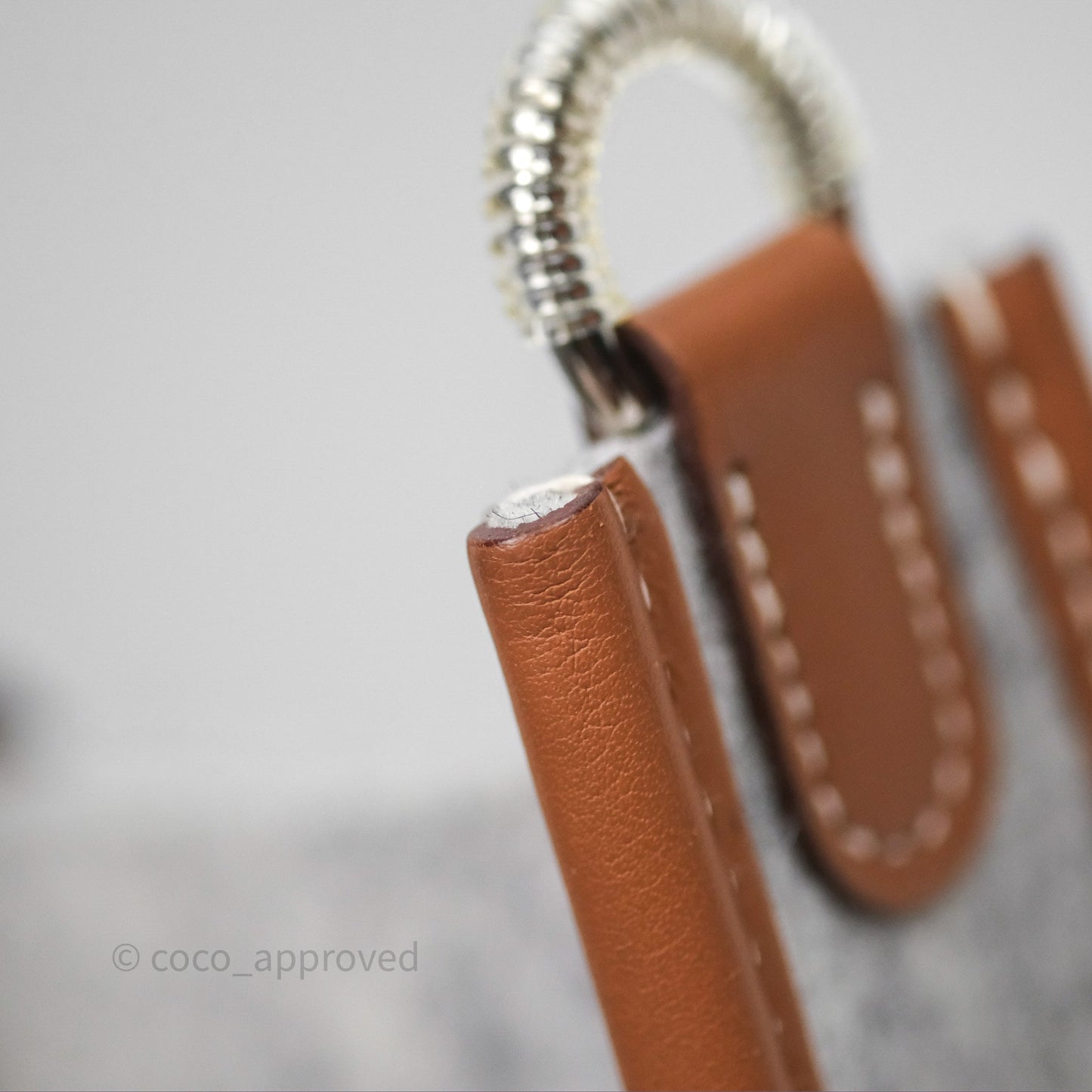 Hermès Mini Evelyne 16 Gris Clair/ Gold Wool Feutre Swift Palladium Hardware