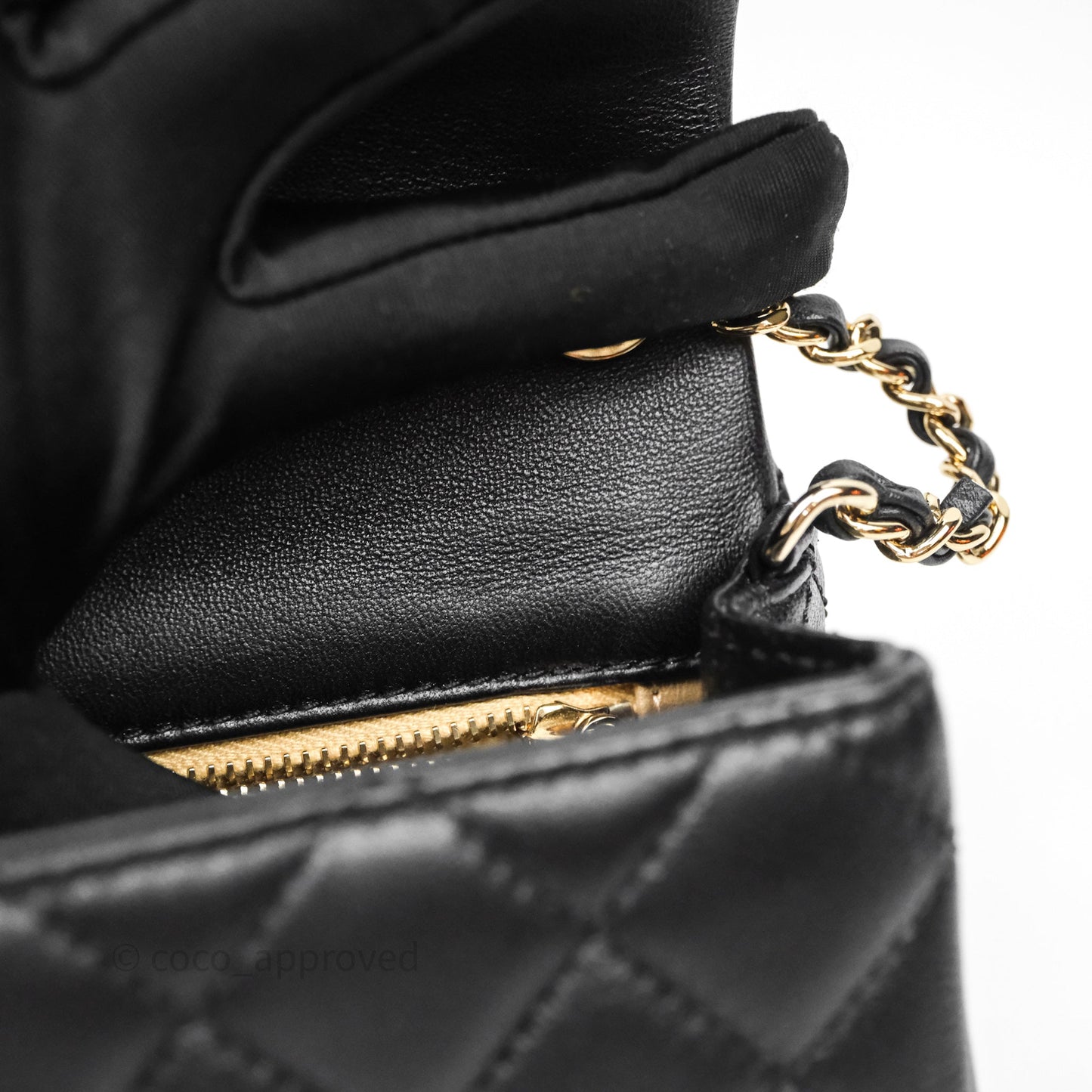 Chanel Ball Crush Mini Rectangular Black Lambskin Gold Hardware