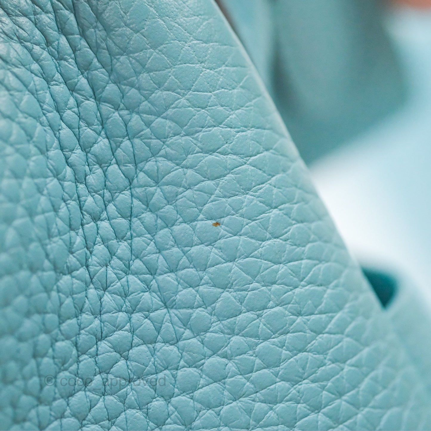 Hermès Lindy 30 Bleu Atoll Clemence Palladium Hardware
