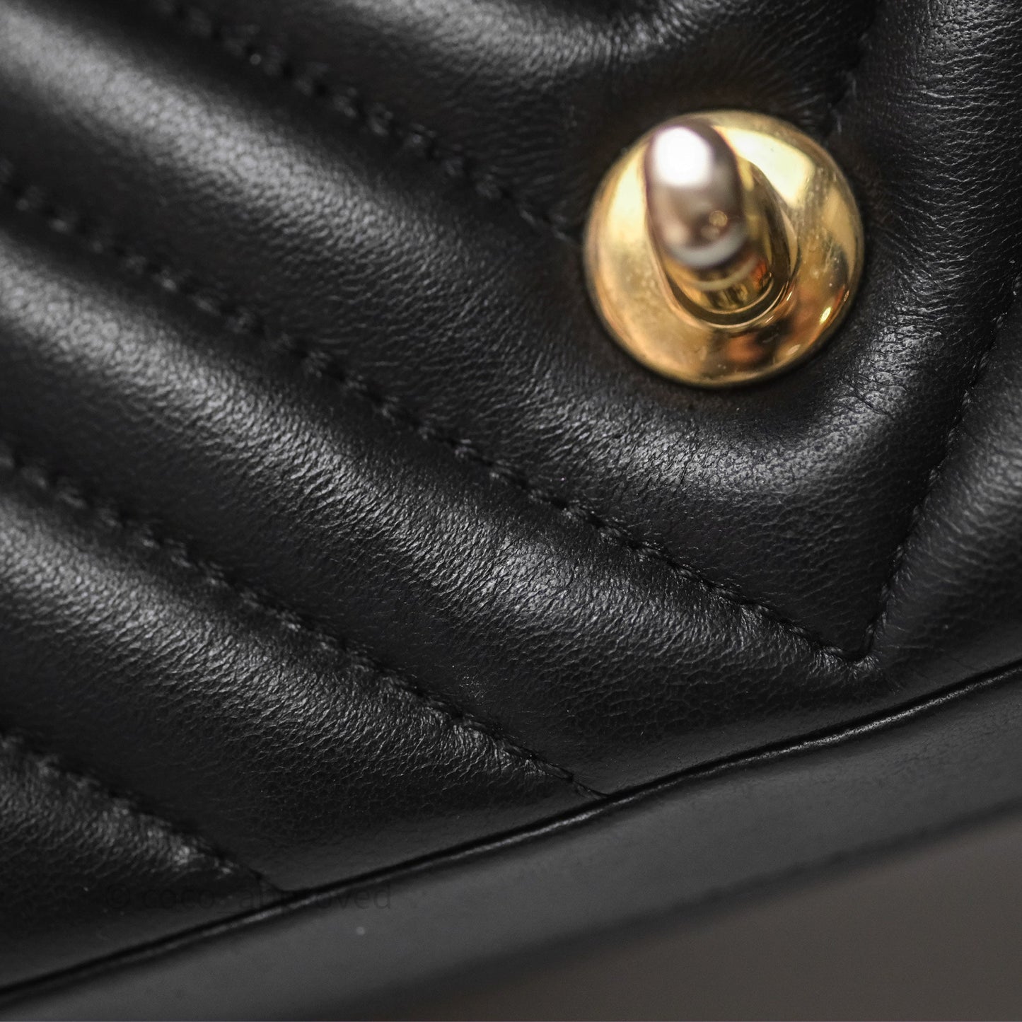 Chanel Mini Rectangular Chevron Black Lambskin Gold Hardware