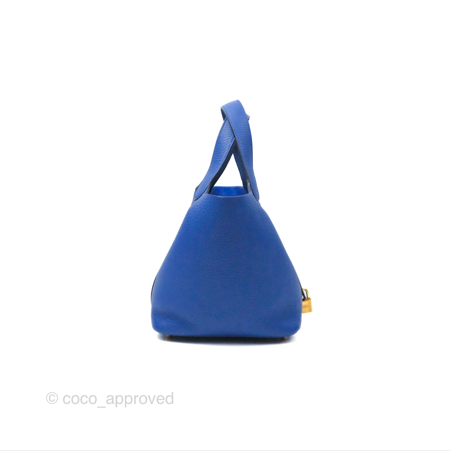 Hermès Picotin 18 Bleu Royal Clemence Gold Hardware