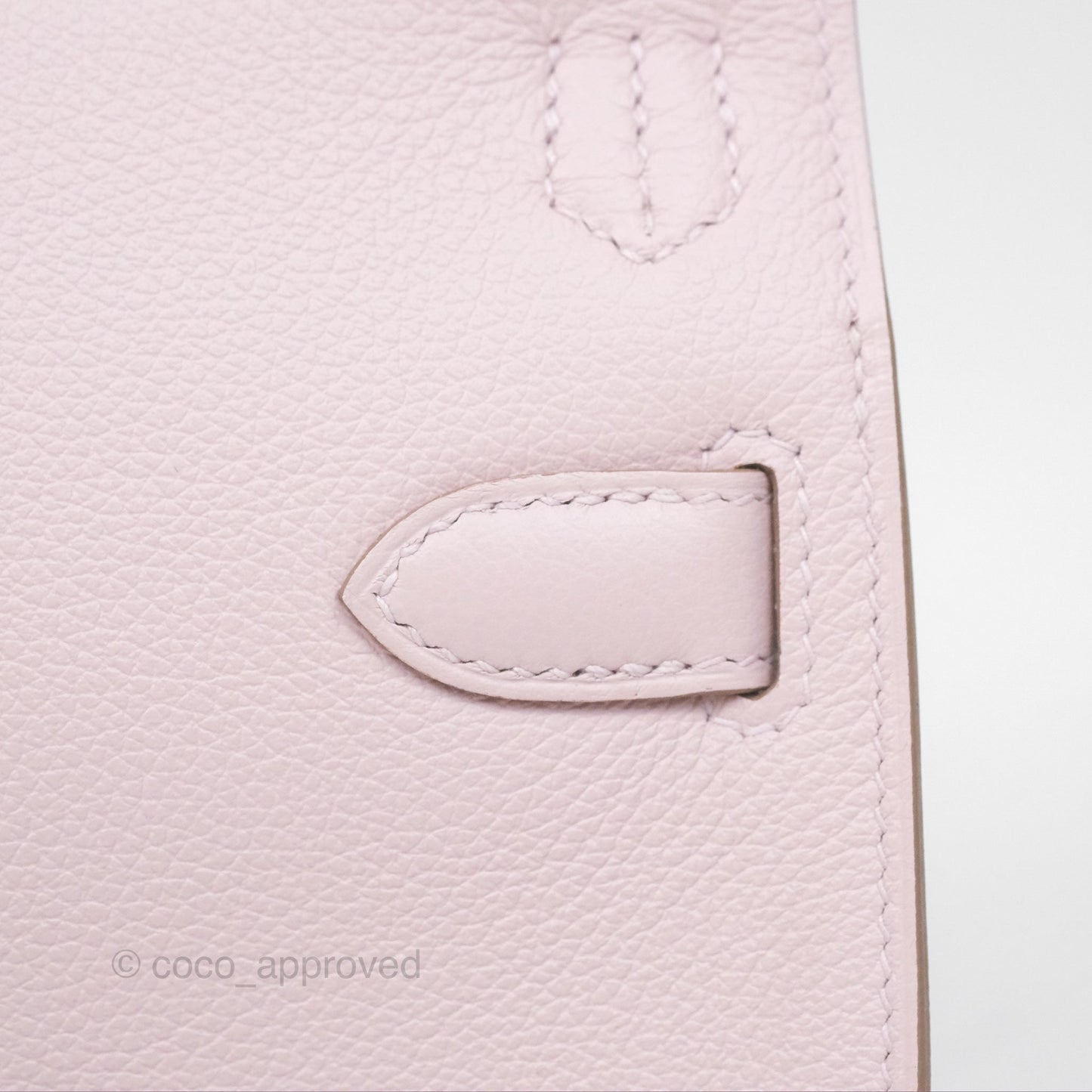 Hermès Mini Jypsiere Mauve Pale Evercolor Palladium Hardware