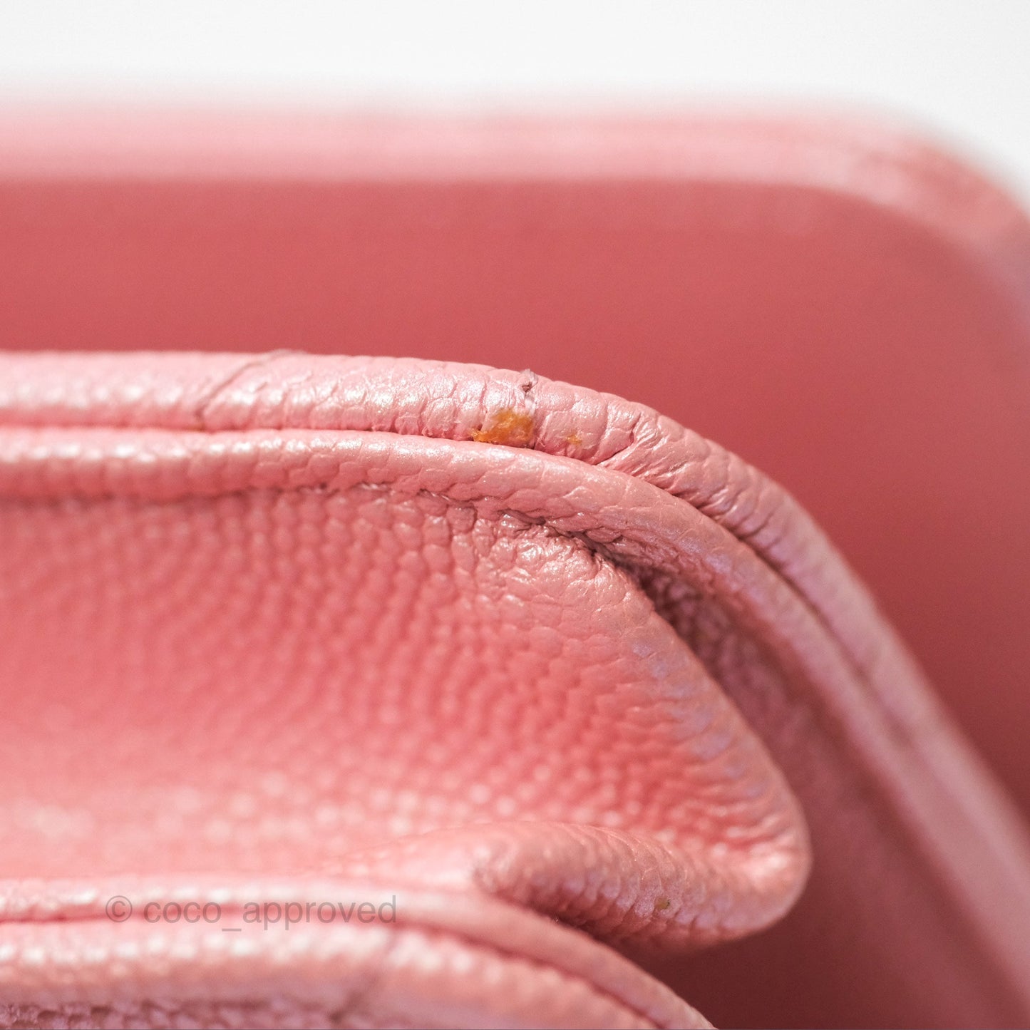 Chanel Classic Quilted Wallet on Chain WOC Iridescent Pink Caviar Gold Hardware