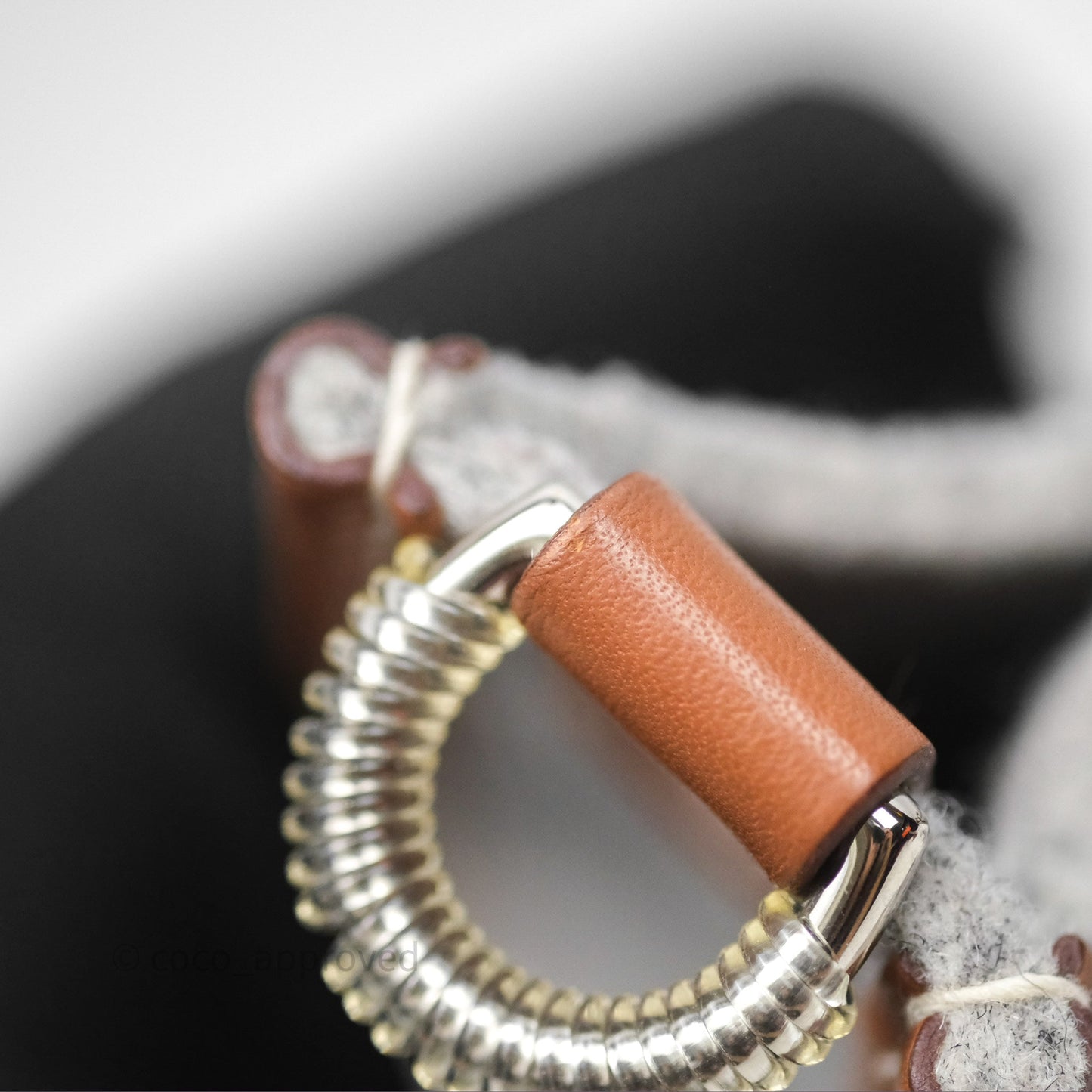 Hermès Mini Evelyne 16 Gris Clair/ Gold Wool Feutre Swift Palladium Hardware