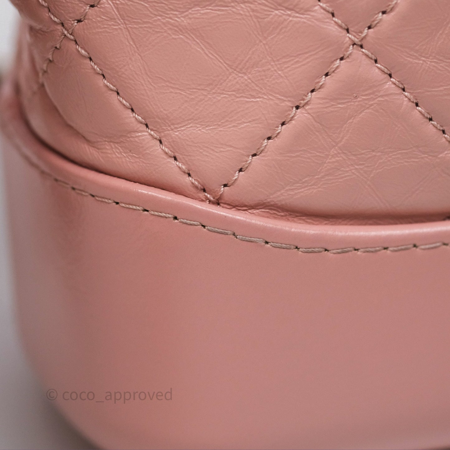 Chanel Small Gabrielle Hobo Quilted Pink Aged Calfskin