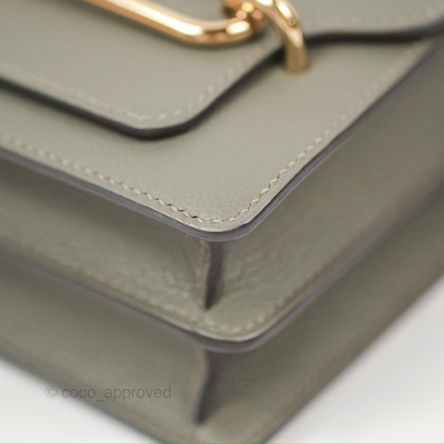 Hermès Roulis Mini 18 Gris Meyer 0L Evercolor Permabrass Hardware