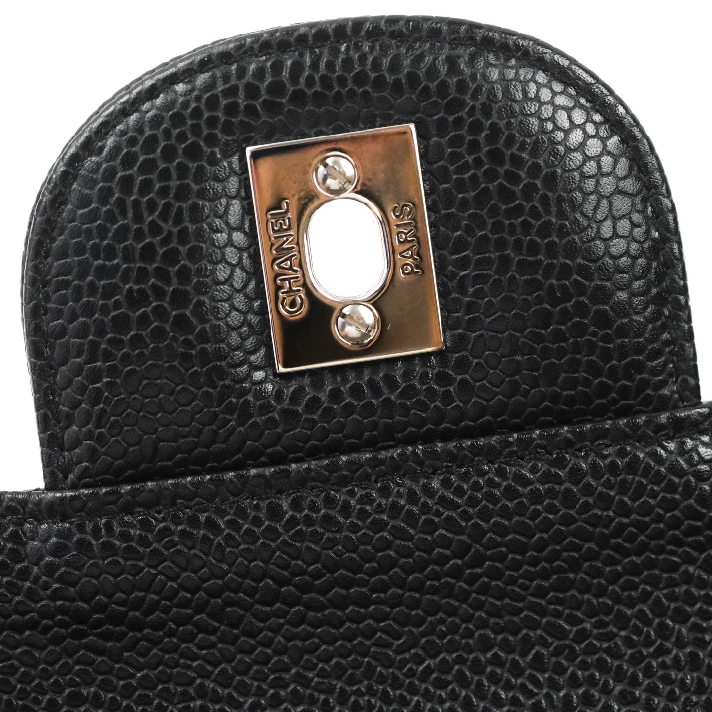 Chanel Jumbo Single Flap Black Caviar Silver Hardware