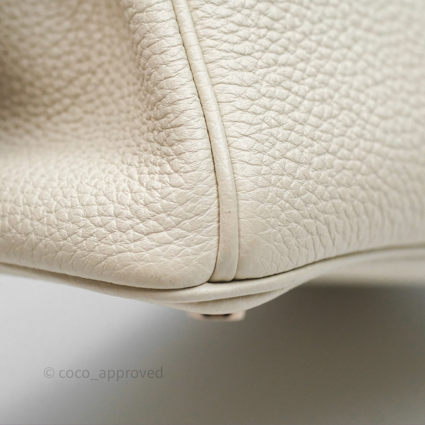 Hermès Birkin 25 Retourne Craie 10 Togo Gold Hardware