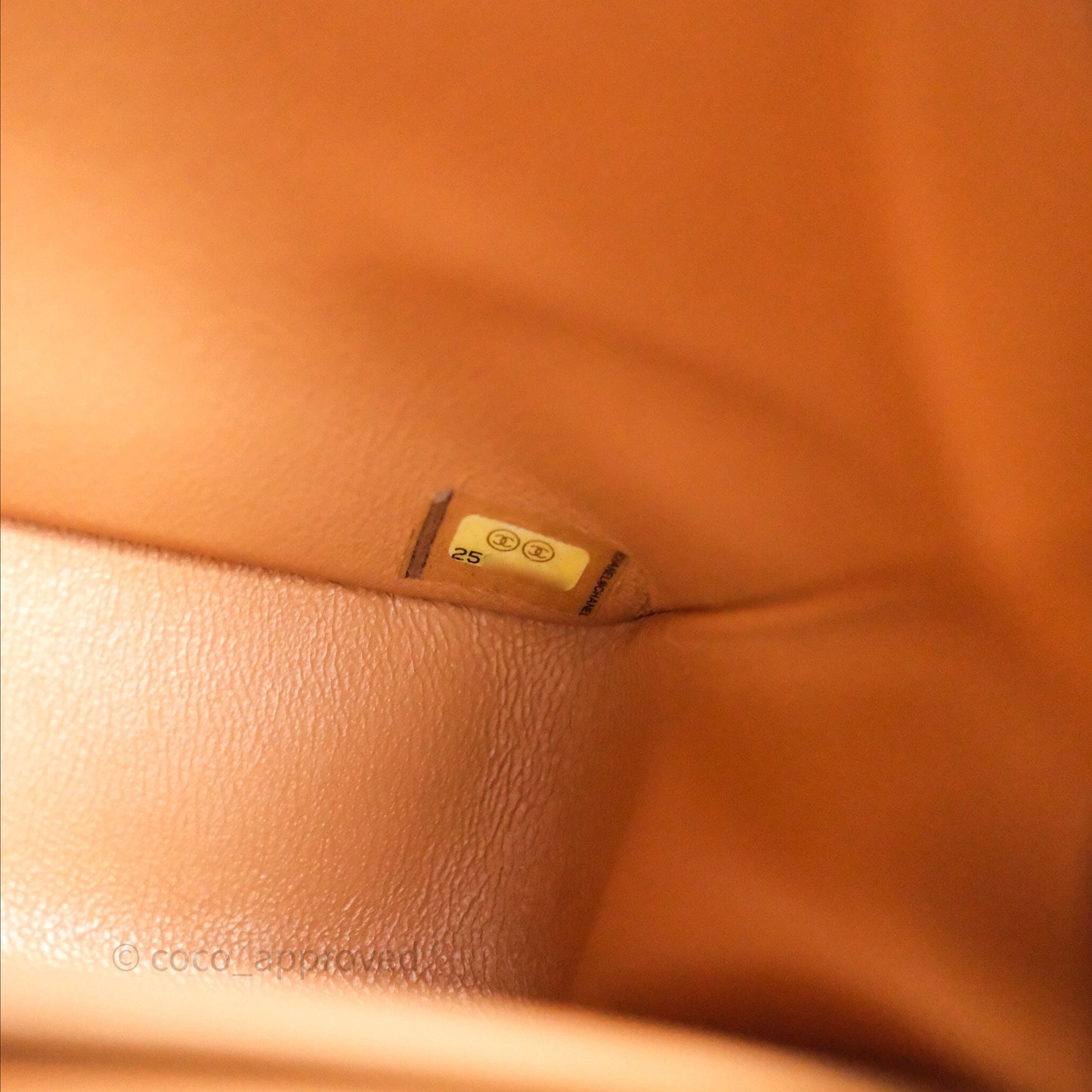 Chanel Classic M/L Medium Flap Quilted Beige Caviar Gold Hardware