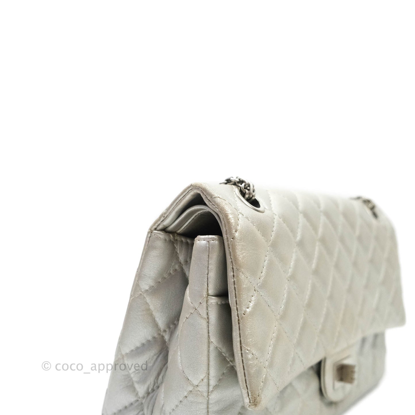 Chanel Reissue 226 Silver Calfskin Silver Hardware