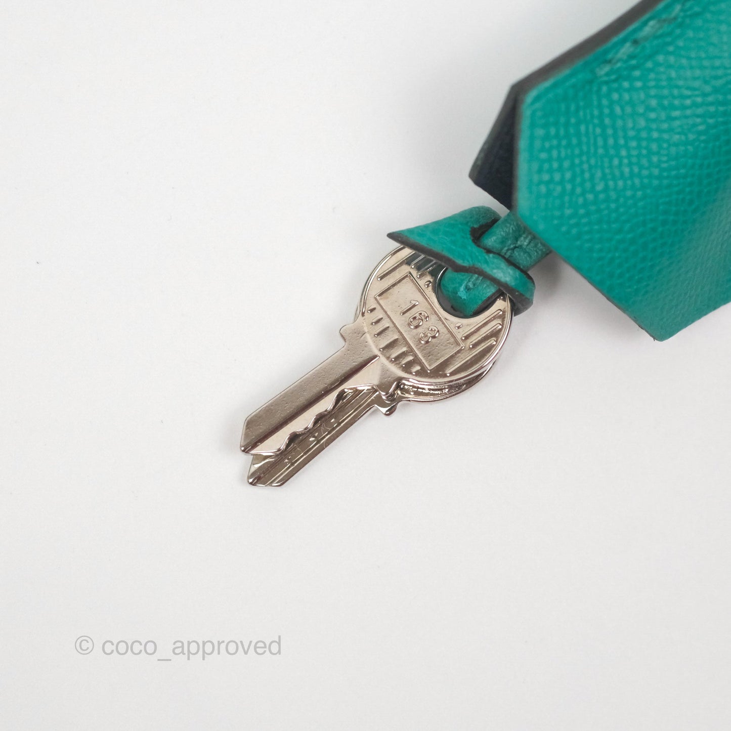 Hermès Sellier Kelly 25 Madame Leather Vert Verone U1/ Bleu De Prusse 7P Palladium Hardware