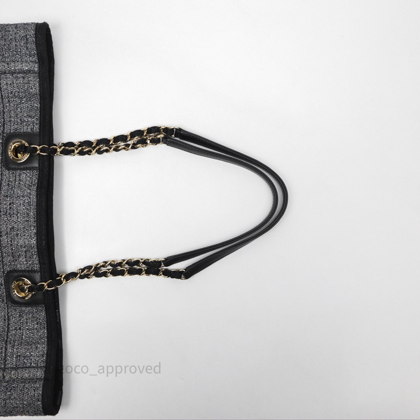 Chanel Medium Deauville Charcoal Grey Canvas