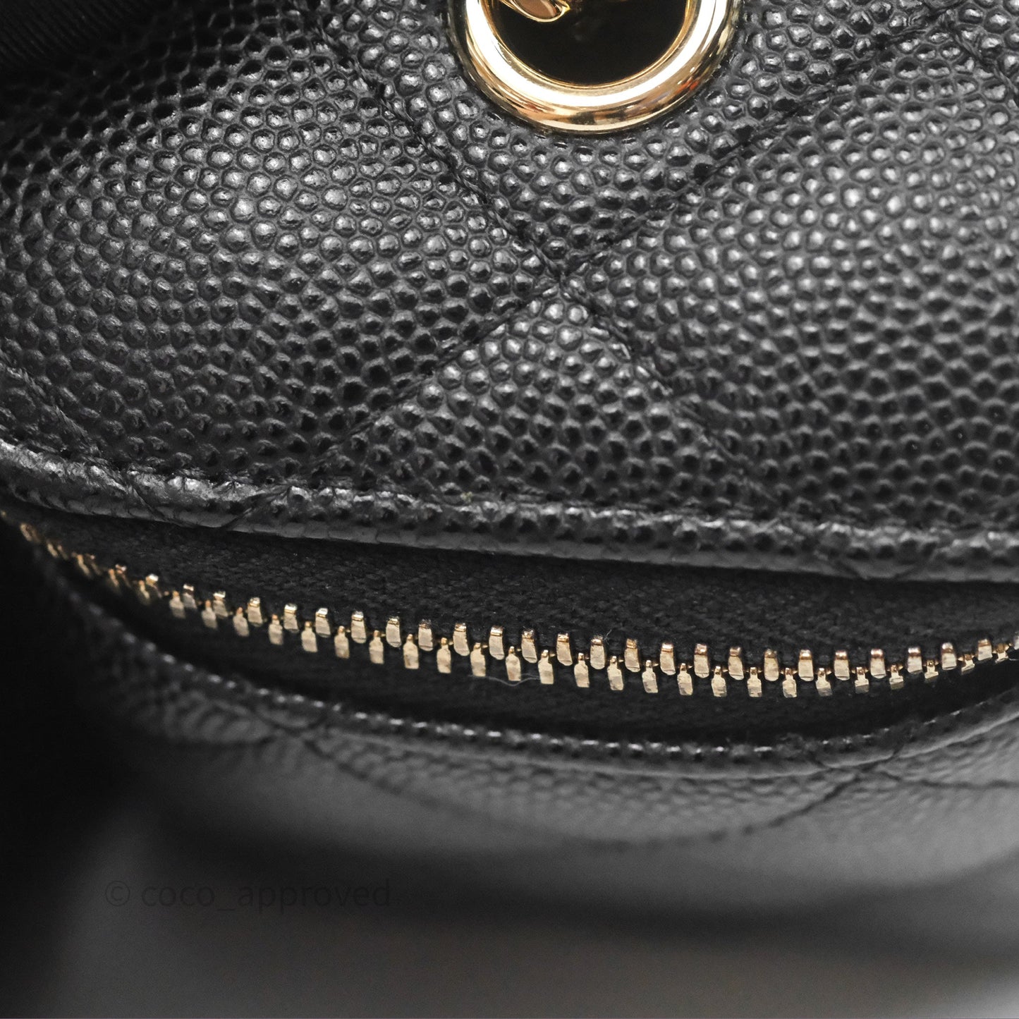 Chanel Vanity Rectangular With Chain Black Caviar Gold Hardware