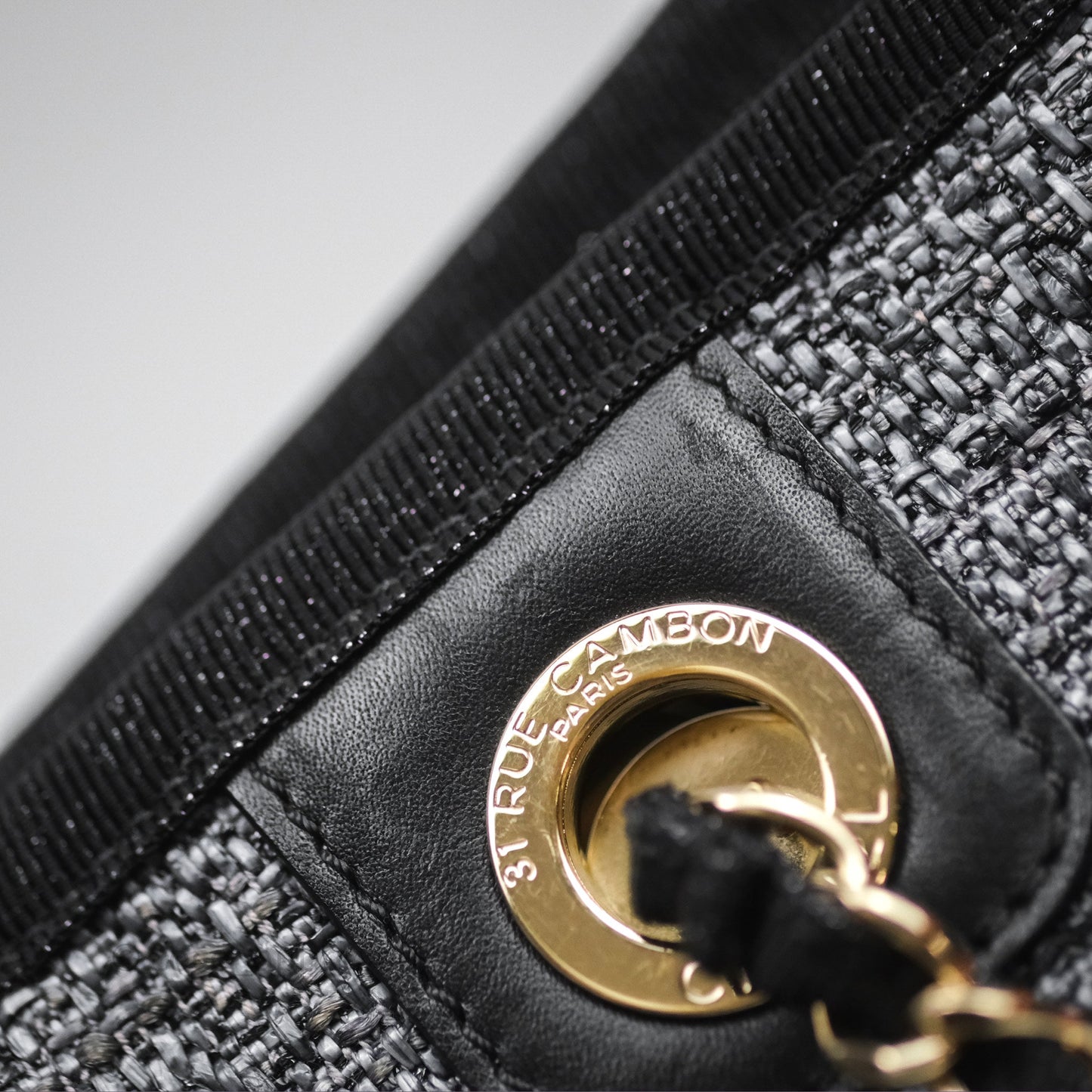Chanel Medium Deauville Charcoal Grey Canvas
