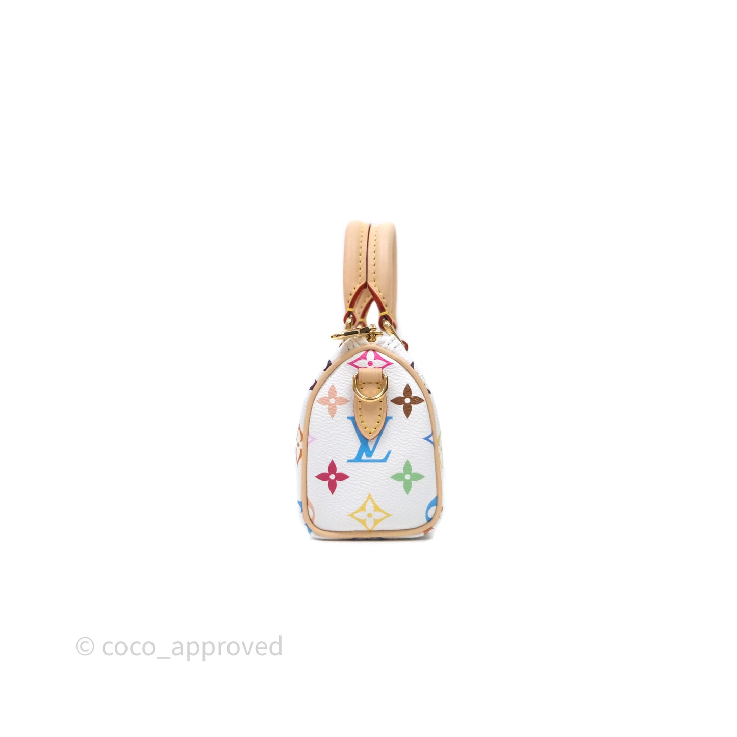 LV x TM Speedy Nano Speedy Multicolore Blanc Monogram Canvas