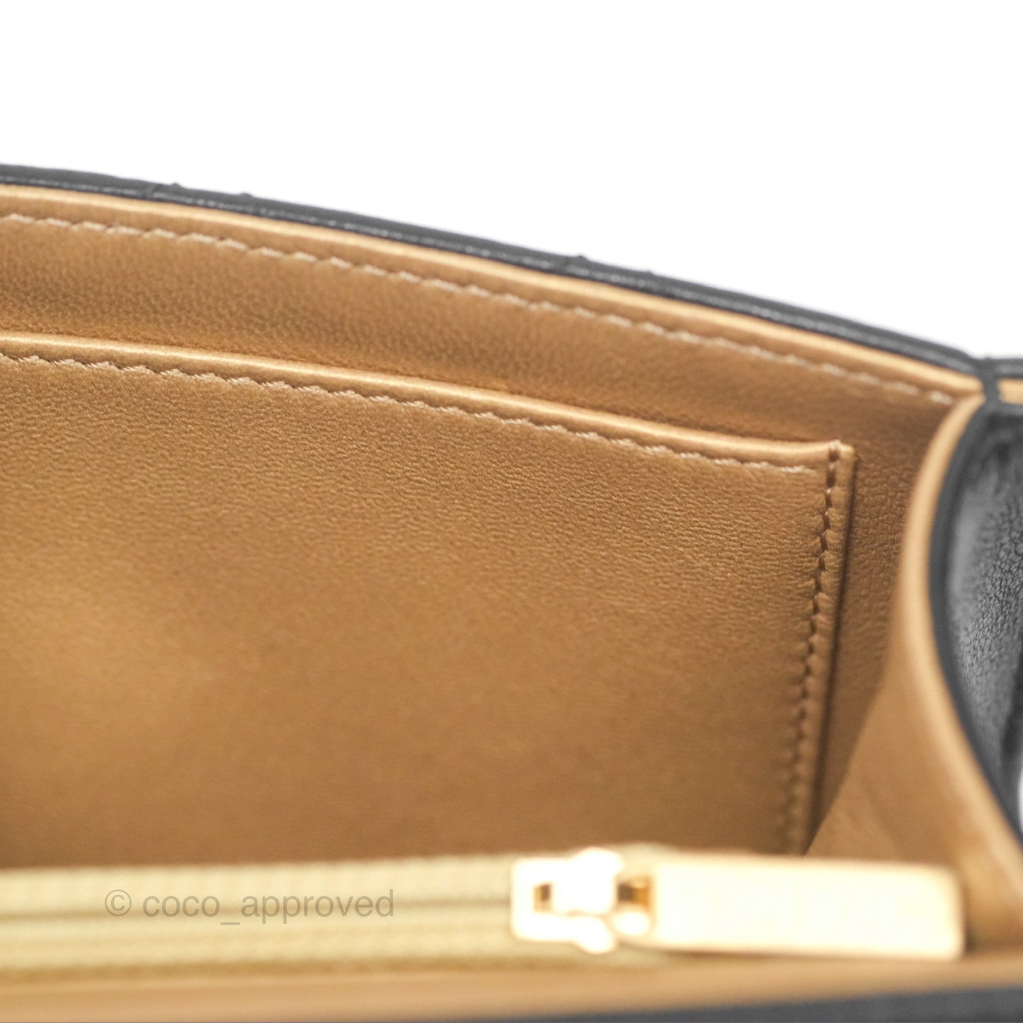 Chanel Small Chic Pearls Flap Quilted Black Goatskin Aged Gold Hardware