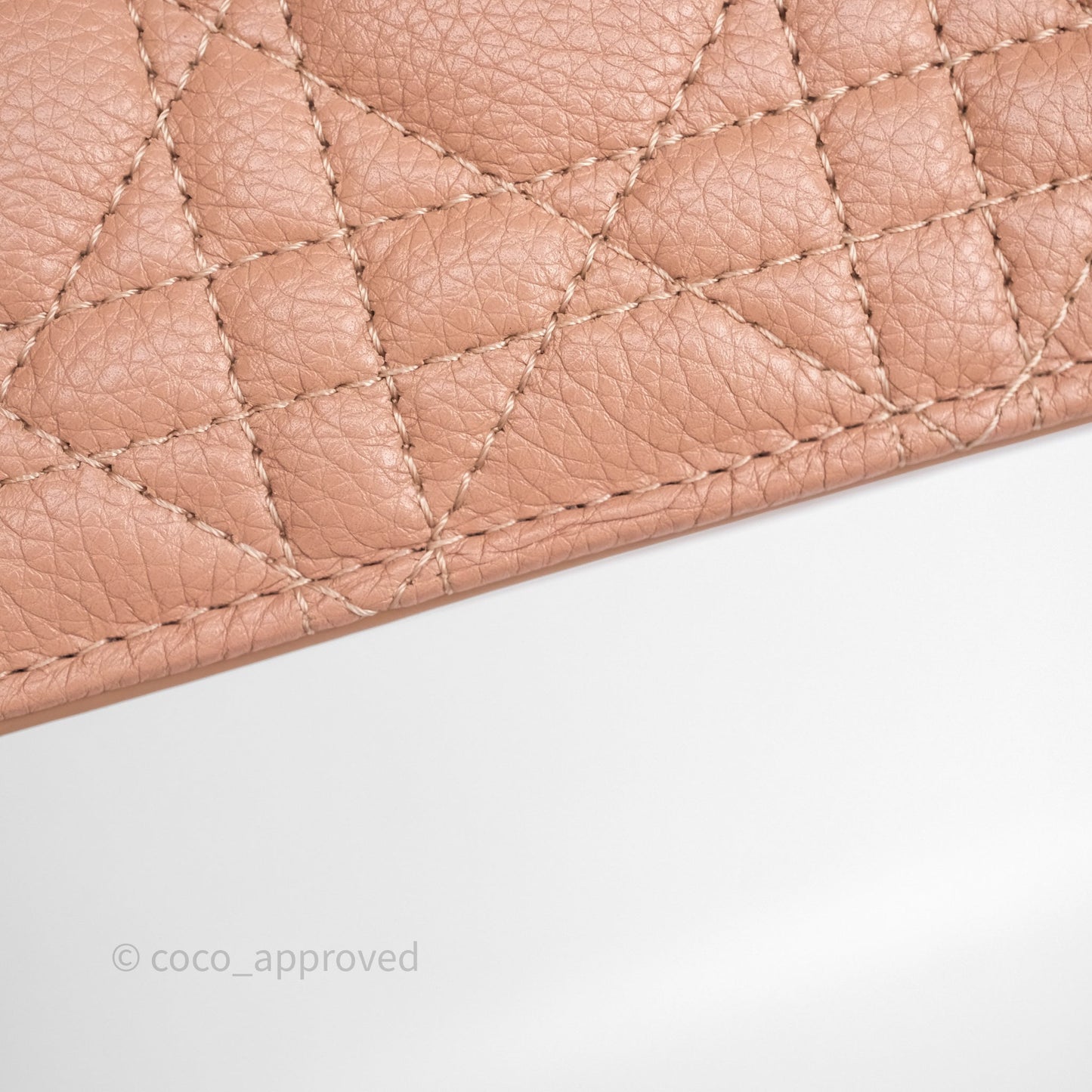 Christian Dior Caro Pouch with Chain In Supple Pink Cannage Calfskin