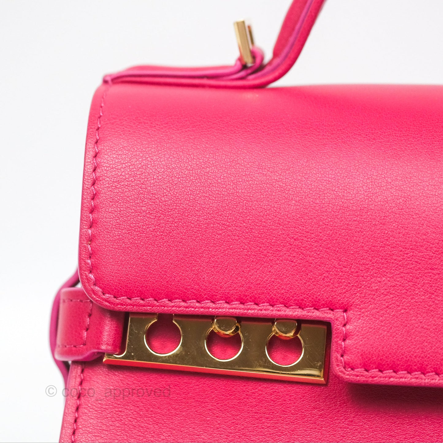 Delvaux Tempête Mini in Silky Calf Framboise
