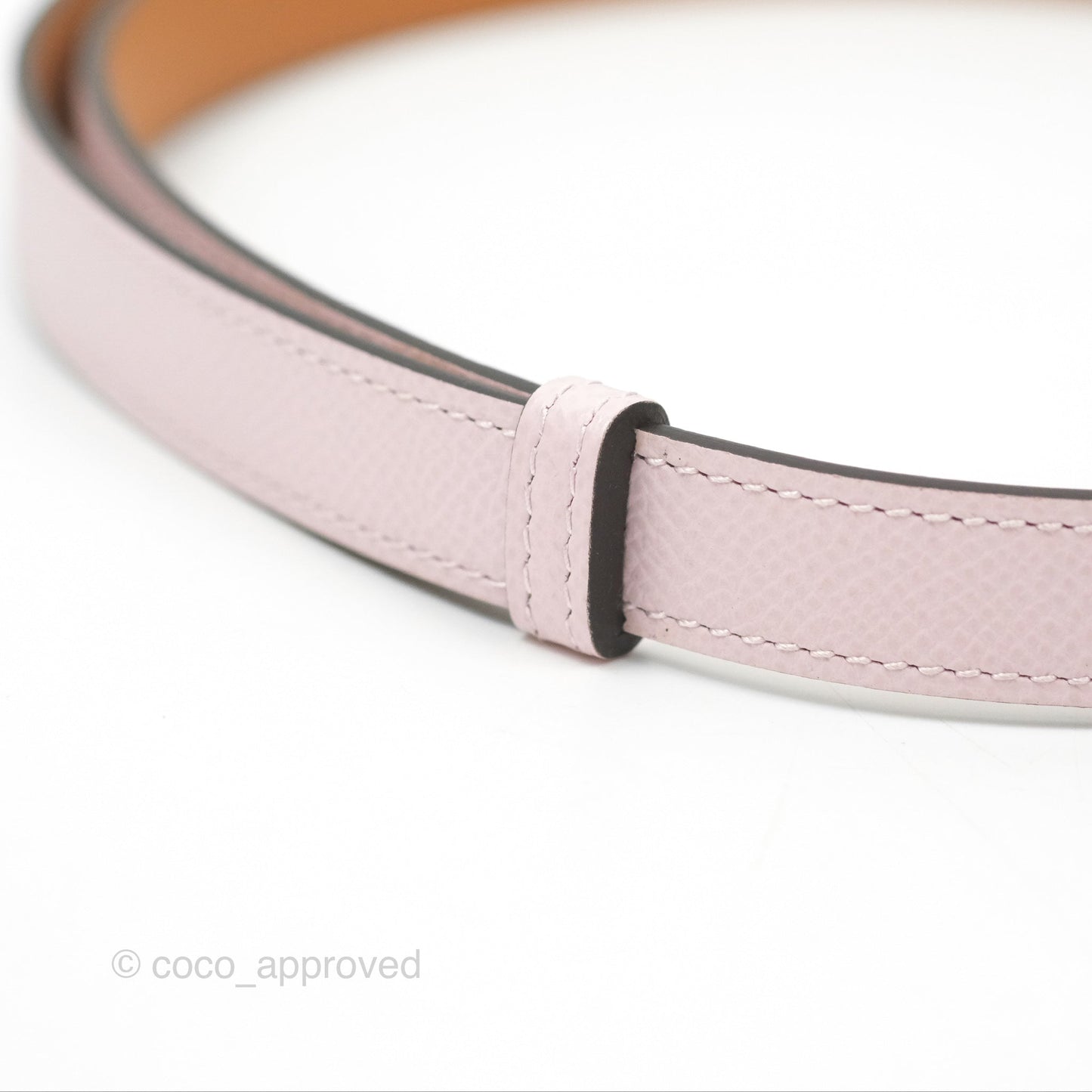 Hermès Kelly Buckle Belt Mauve Pâle Epsom Palladium Hardware
