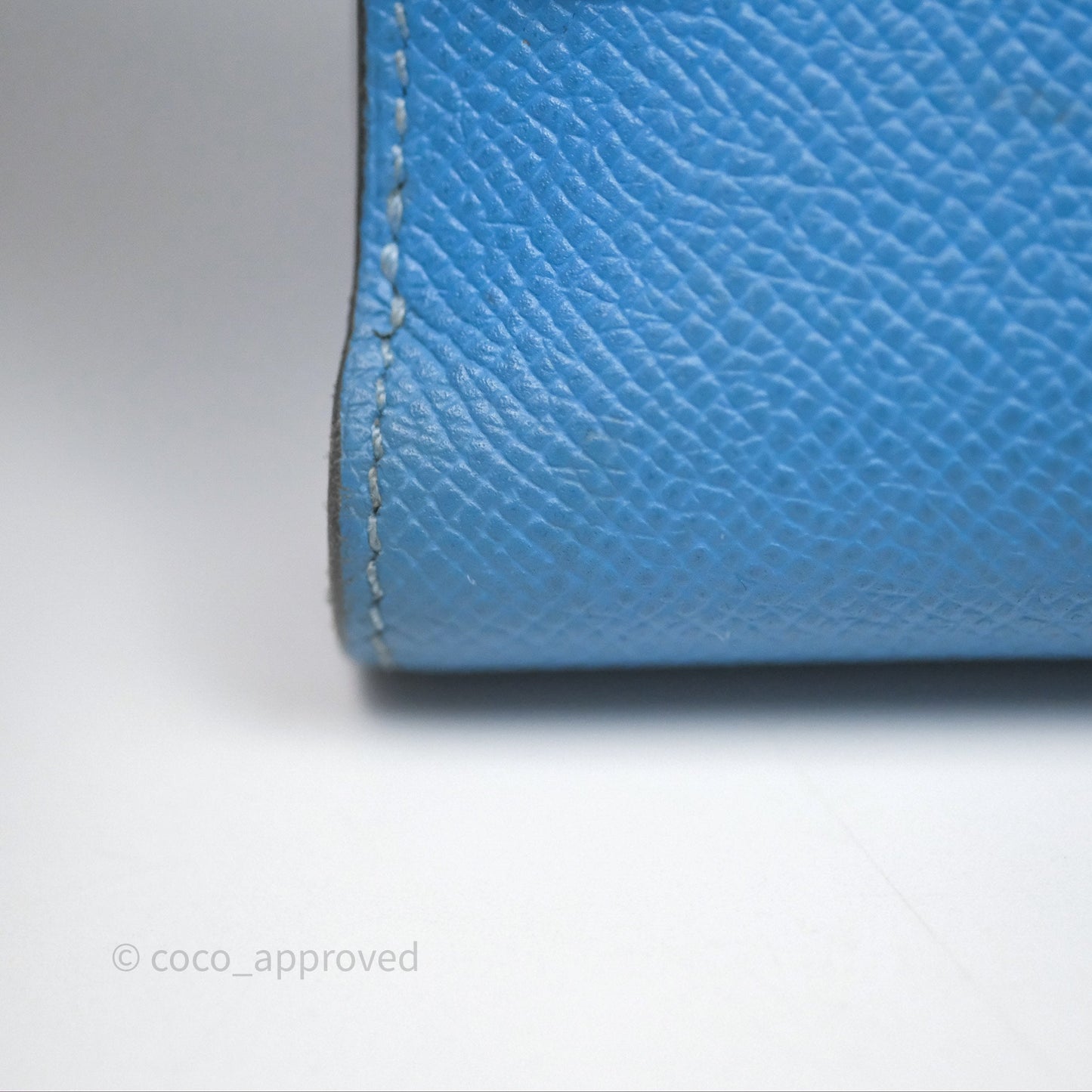 Hermès Kelly Depliant Wallet Blue Epsom Gold Hardware