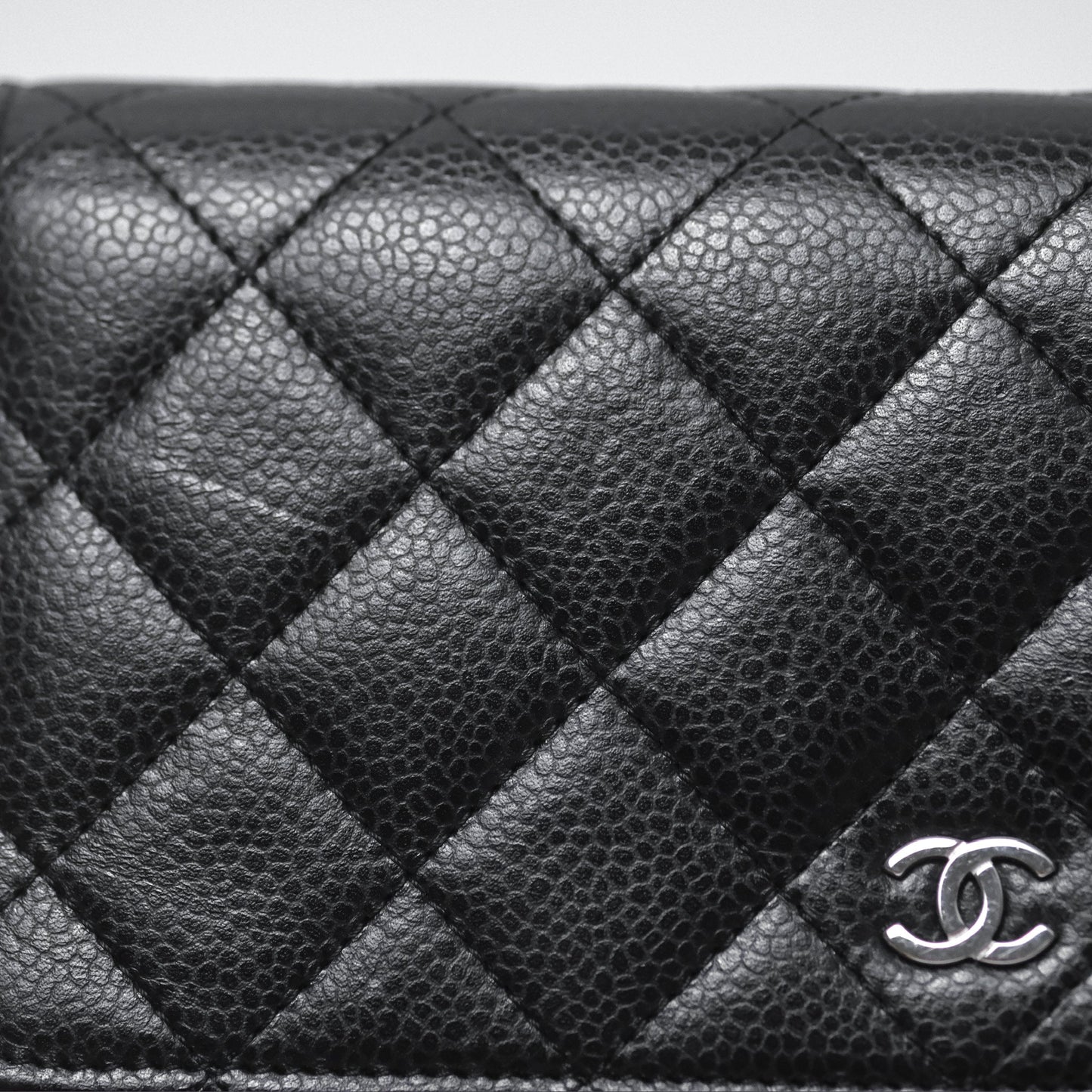 Chanel Quilted WOC Black Caviar Silver Hardware