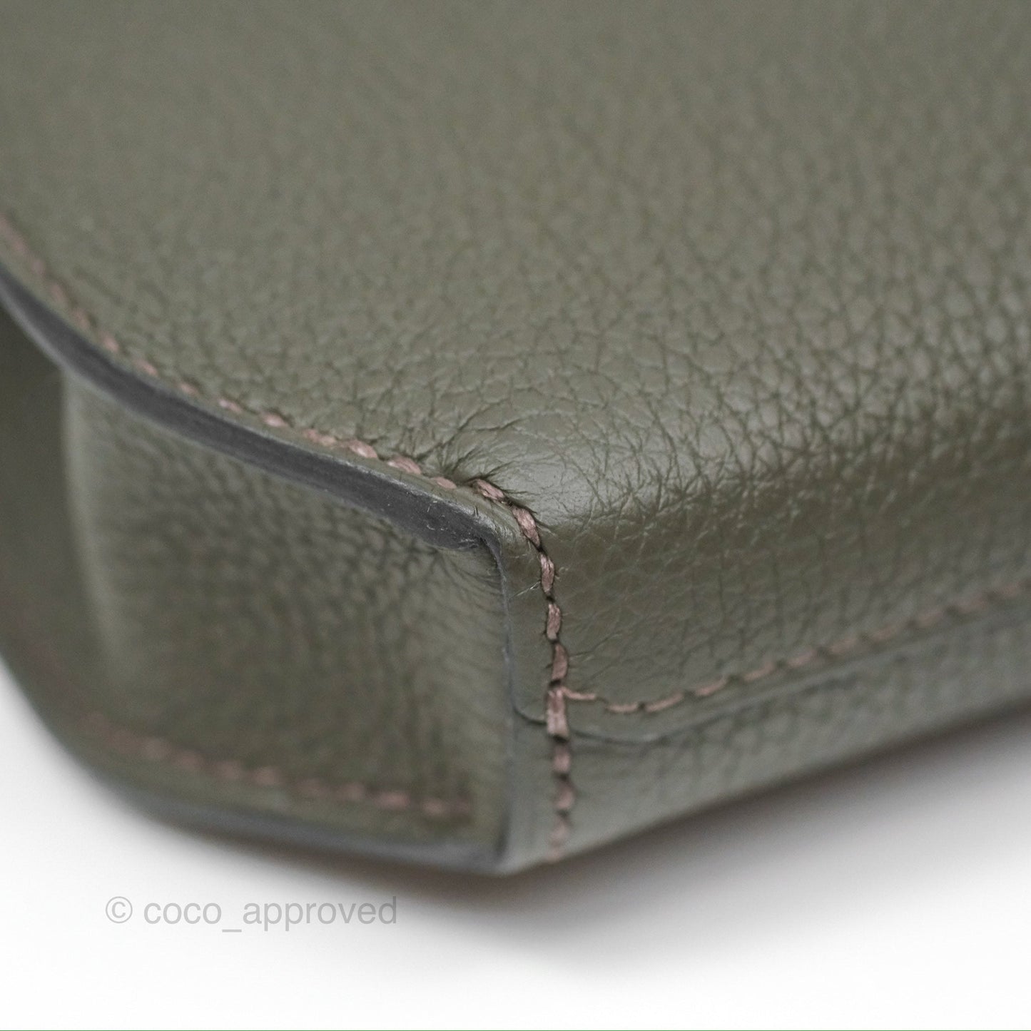 Hermès Kelly Depeches 25 Pouch Vert De Gris Togo