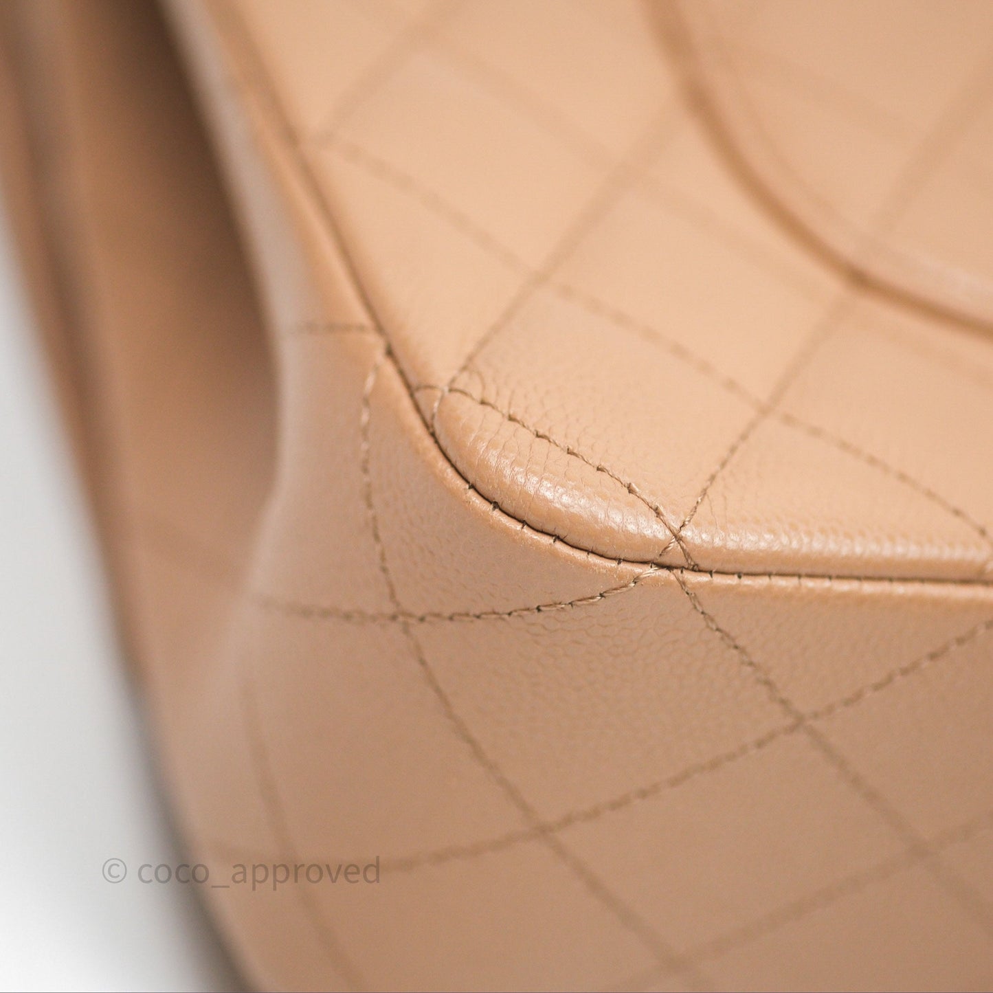 Chanel Classic M/L Medium Flap Dark Beige Caviar Gold Hardware