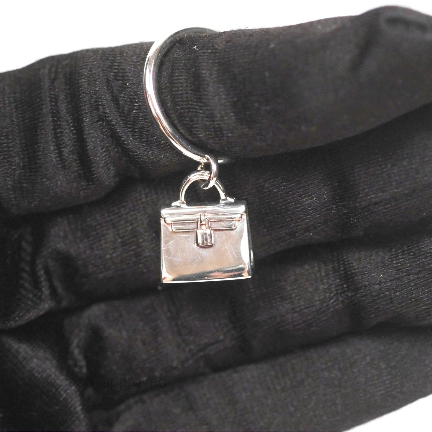 Hermès Amulettes Kelly Ring Sterling Silver Size 52