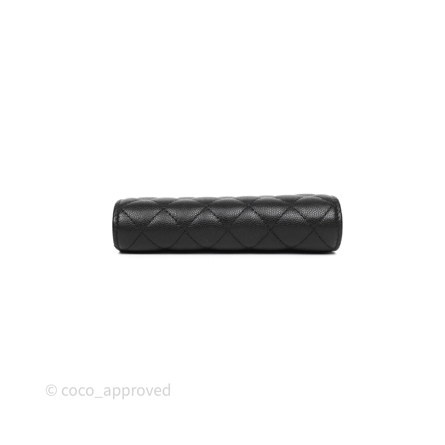 Chanel Classic Medium Flap Wallet Quilted Black Caviar Gold Hardware