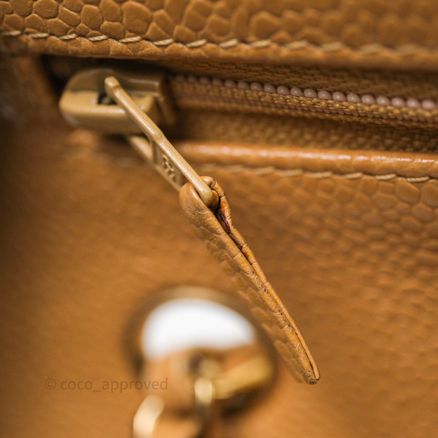 Chanel Vintage Small Classic Flap Beige Claire Caviar 24K Gold Hardware