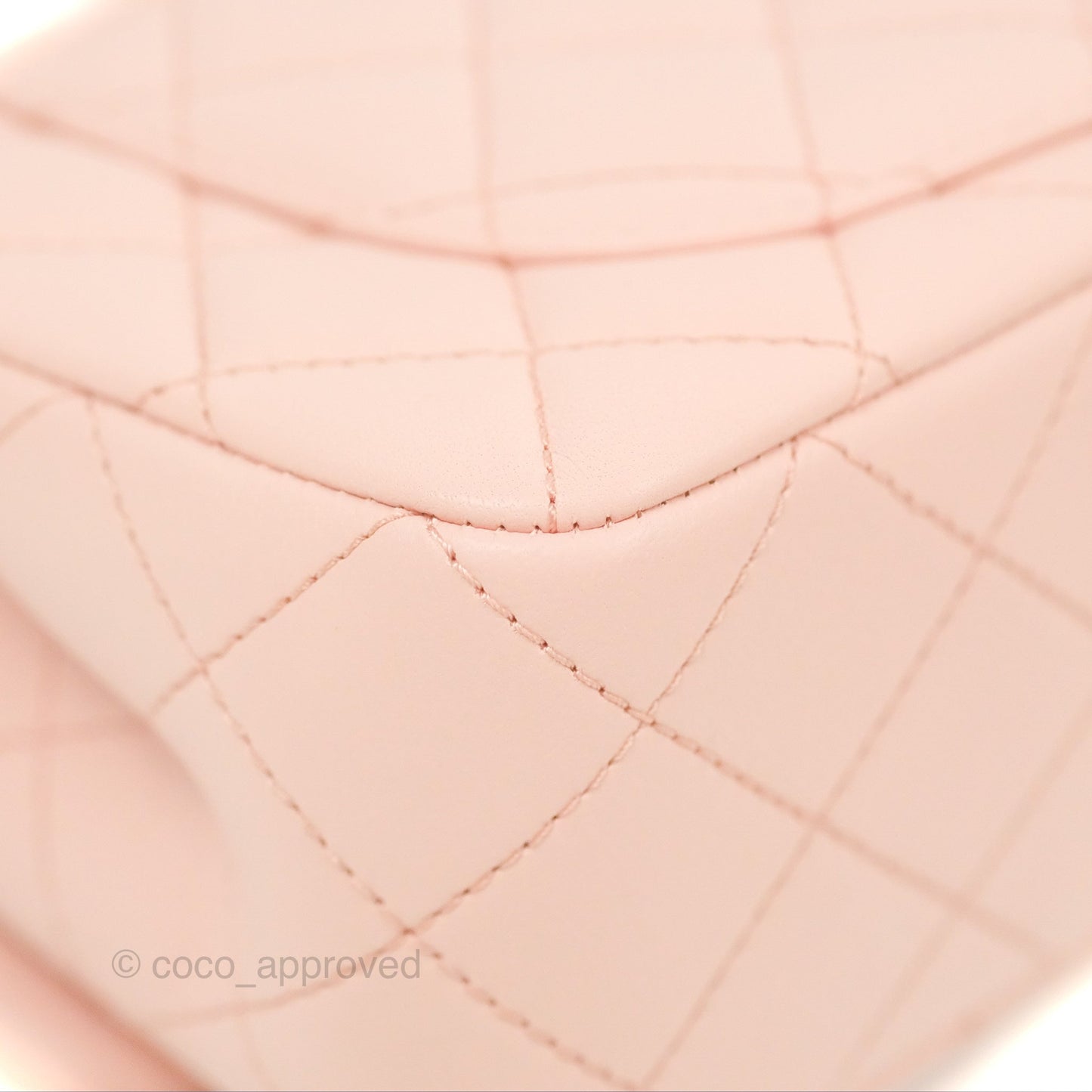 Chanel Pearl Crush Mini Rectangular Light Pink Lambskin Aged Gold Hardware