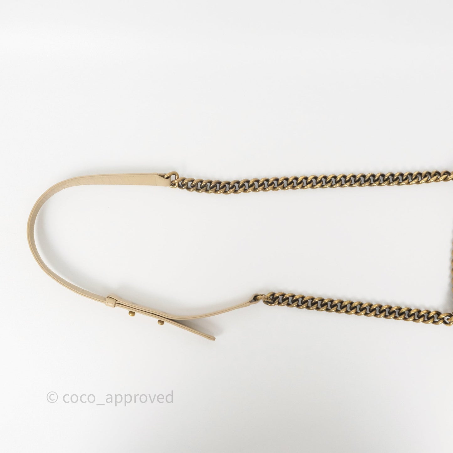 Chanel Small Boy Stingray Beige Antique Gold Hardware