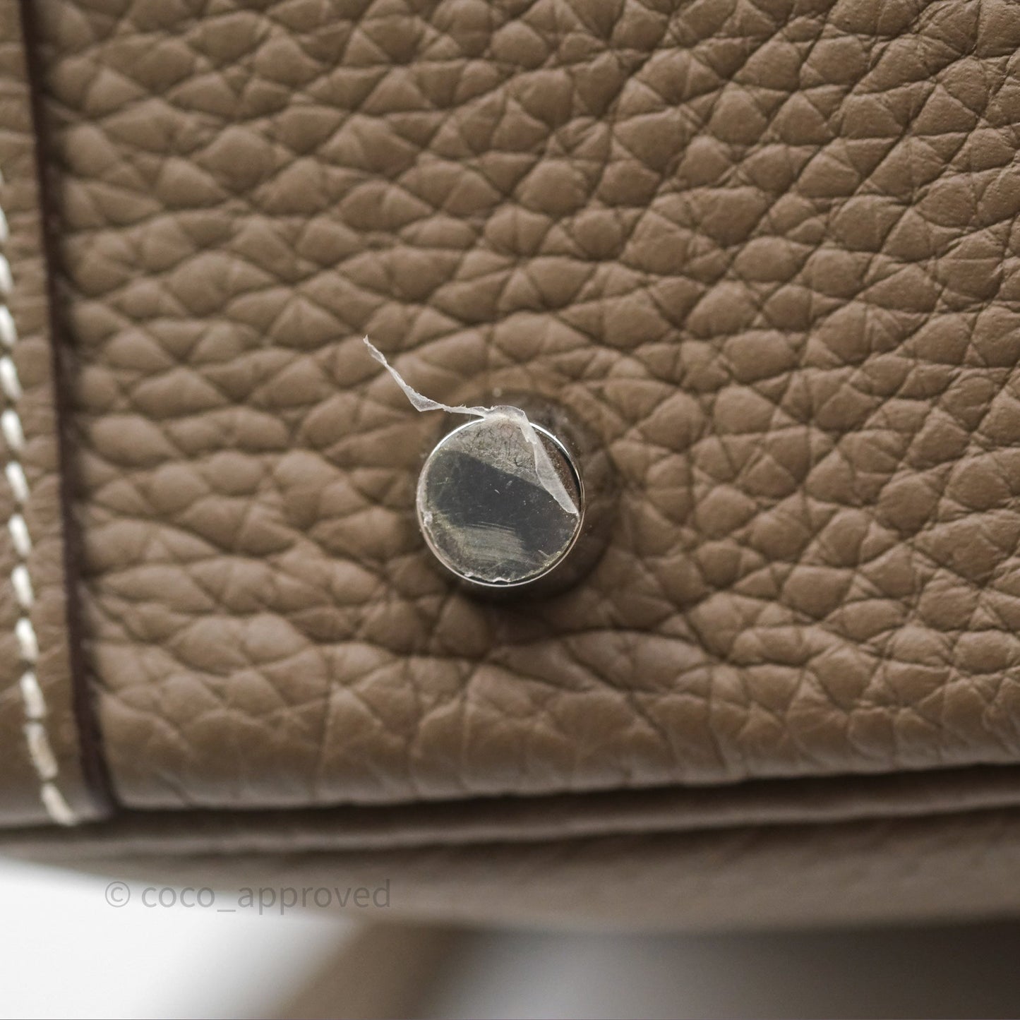 Hermès Lindy 30 Etoupe 18 Clemence Palladium Hardware