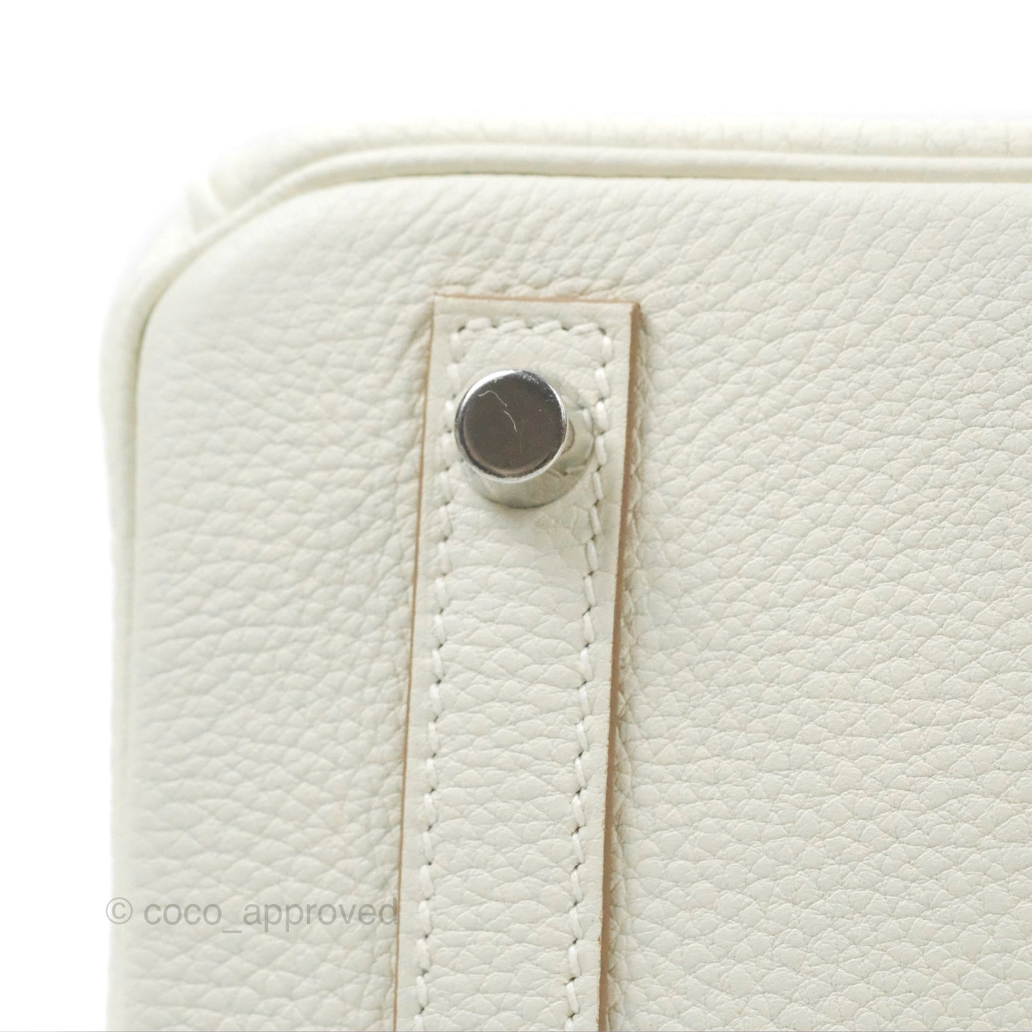 Hermès Retourne Birkin 30 Mushroom Togo Palladium Hardware