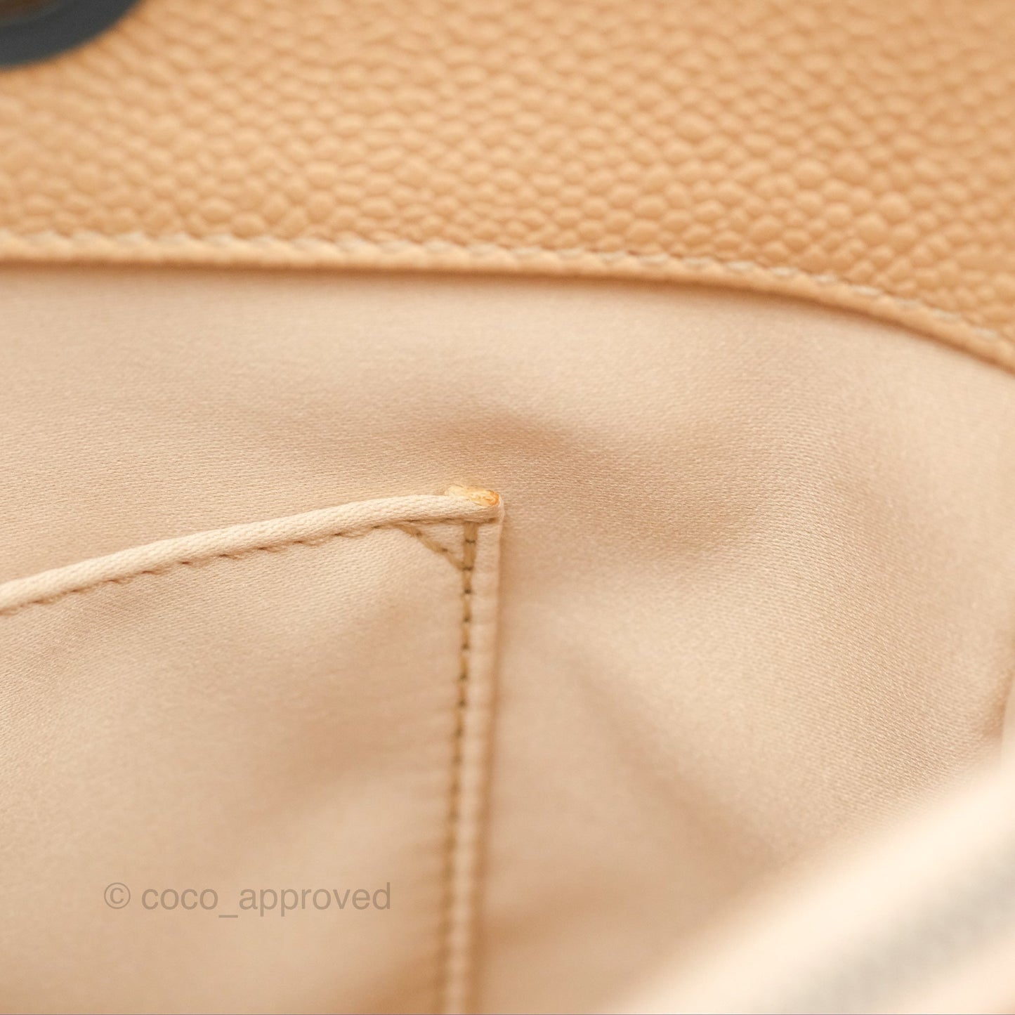Chanel GST Beige Caviar Silver Hardware
