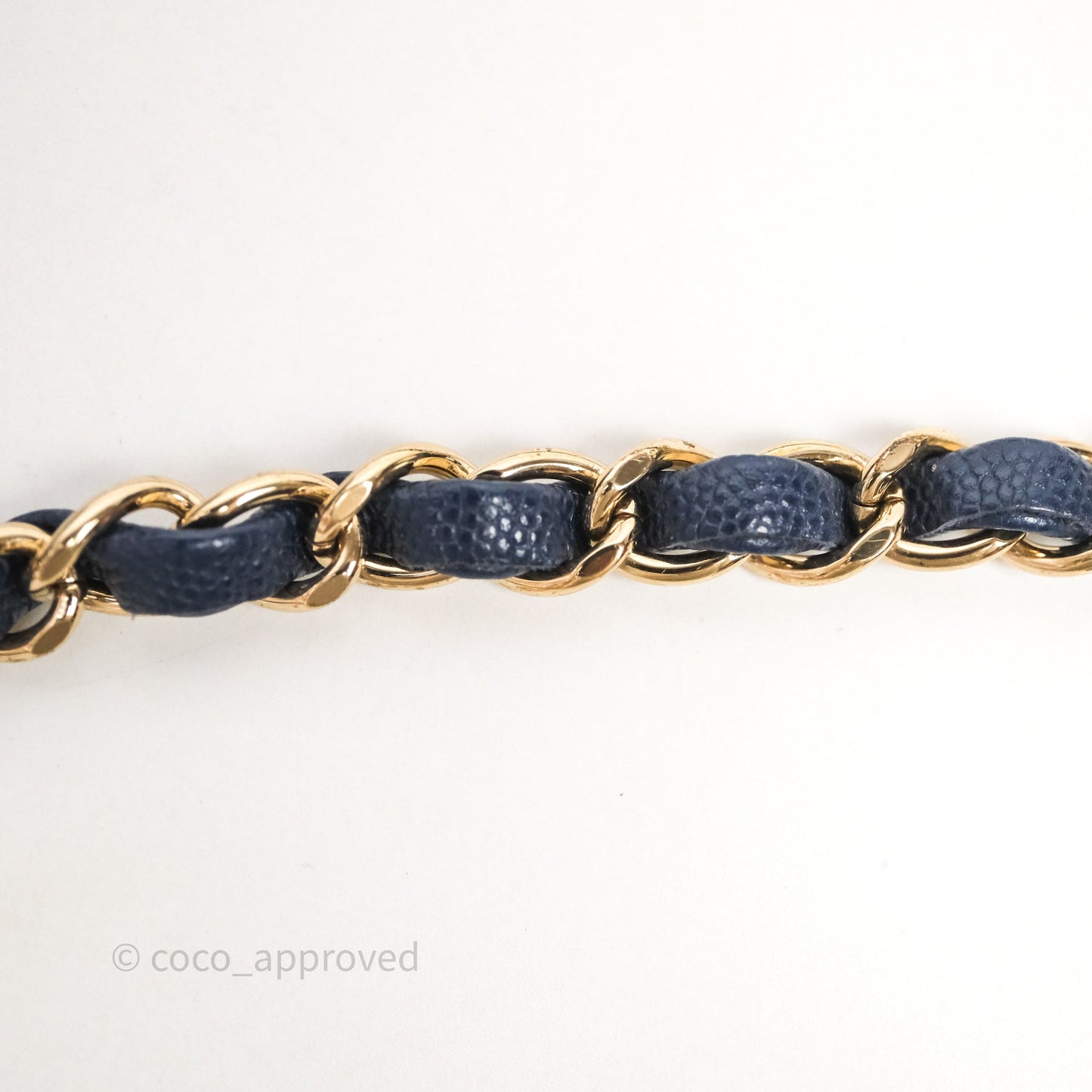 Chanel Medium Classic Flap Quilted Dark Blue Caviar Gold Hardware