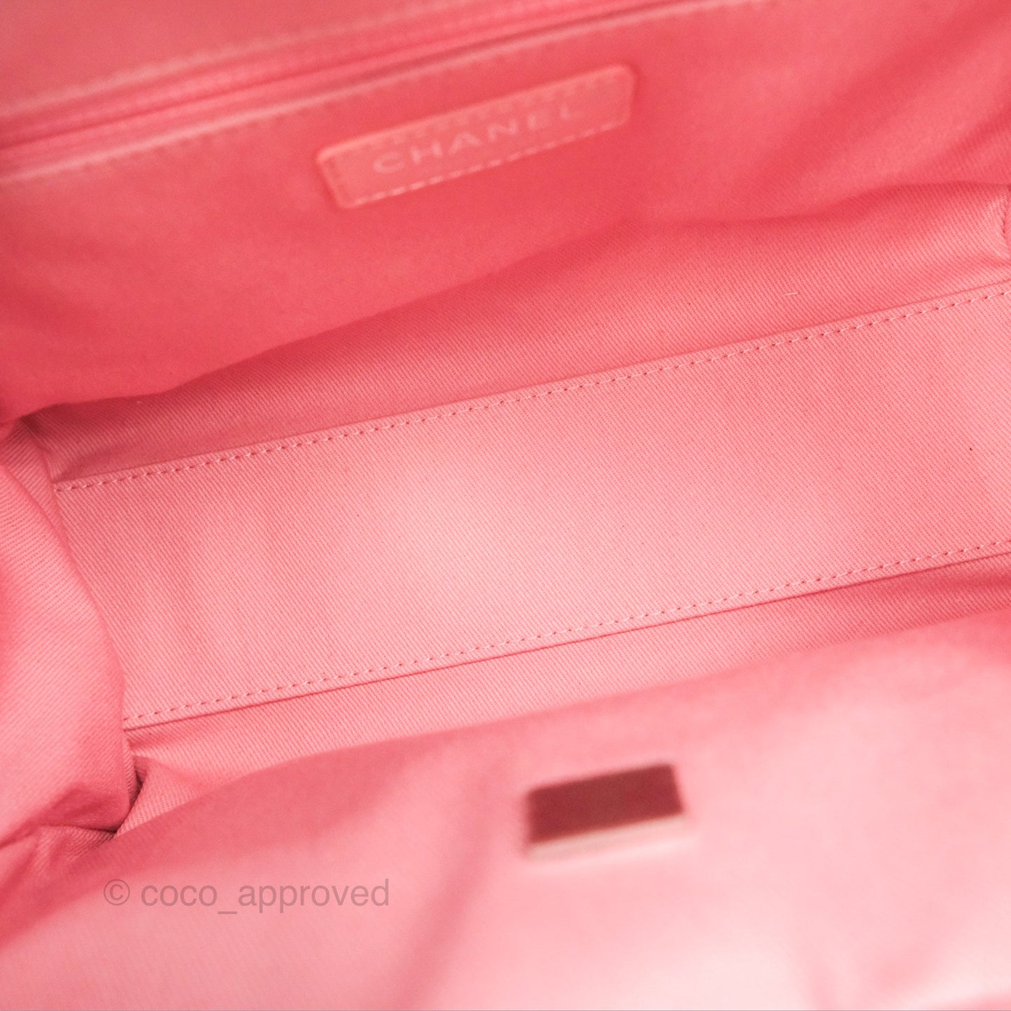 Chanel Deauville Bowling Bag Pink Silver Hardware