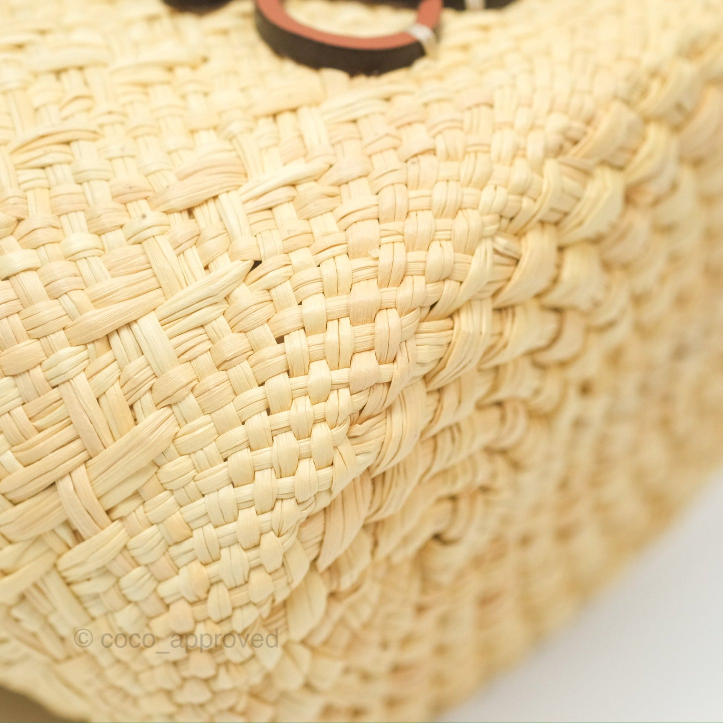 Loewe Mini Anagram Basket Bag Iraca Palm Calfskin Natural/Tan