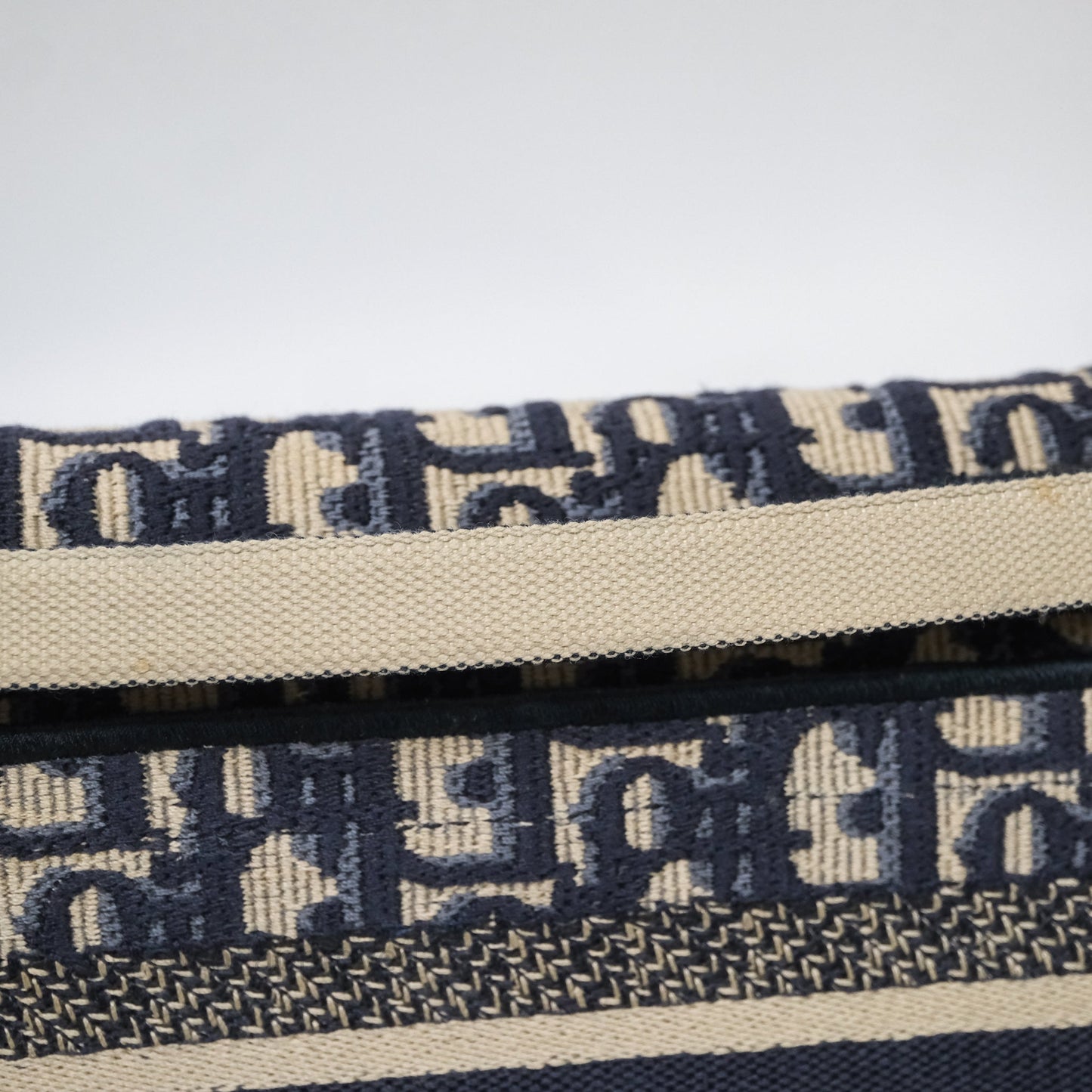 Christian Dior Navy Oblique Slim Saddle Pouch
