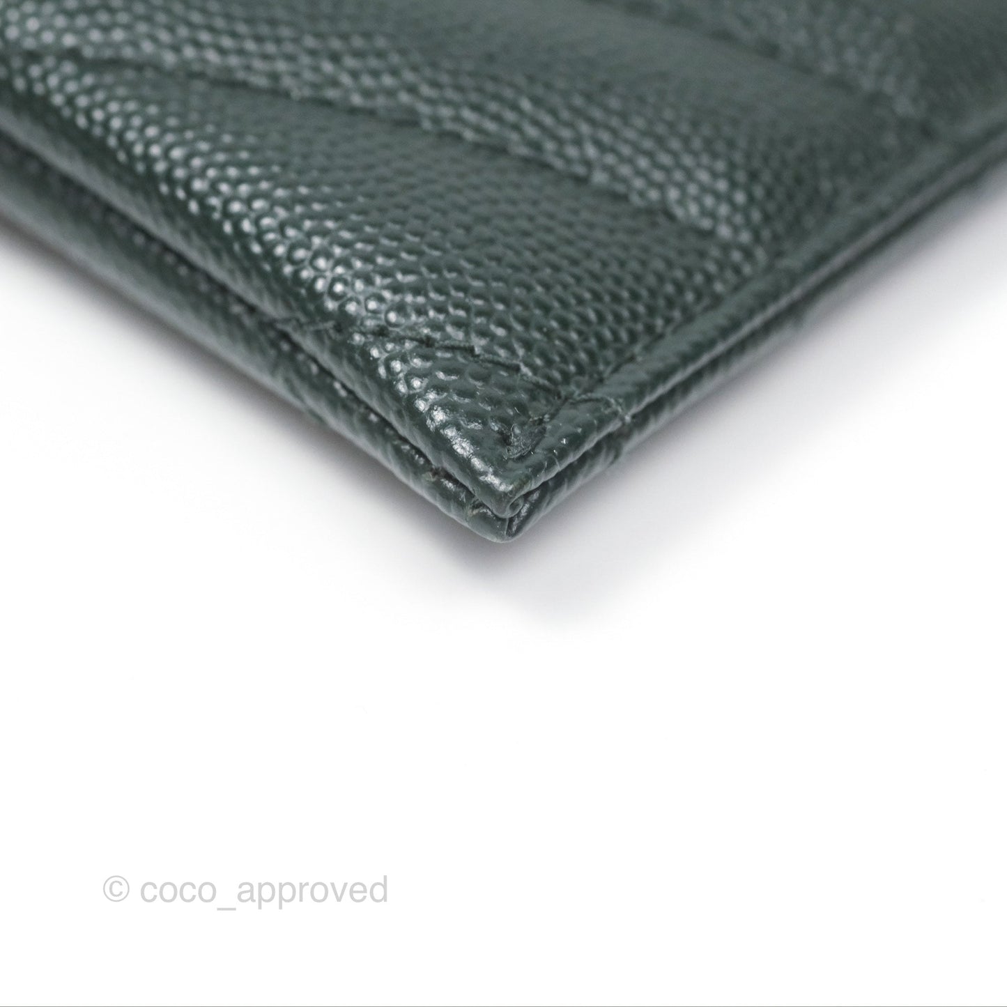 Saint Laurent Cassandre Matelasse Zipped Pouch Dark Green Gold Hardware