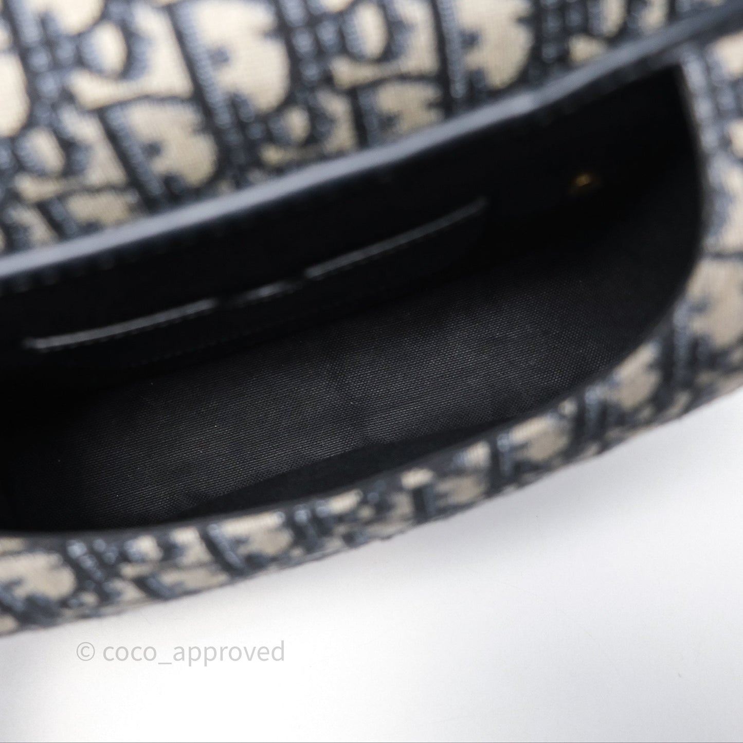 Christian Dior Medium Bobby Bag Blue Oblique Jacquard Canvas
