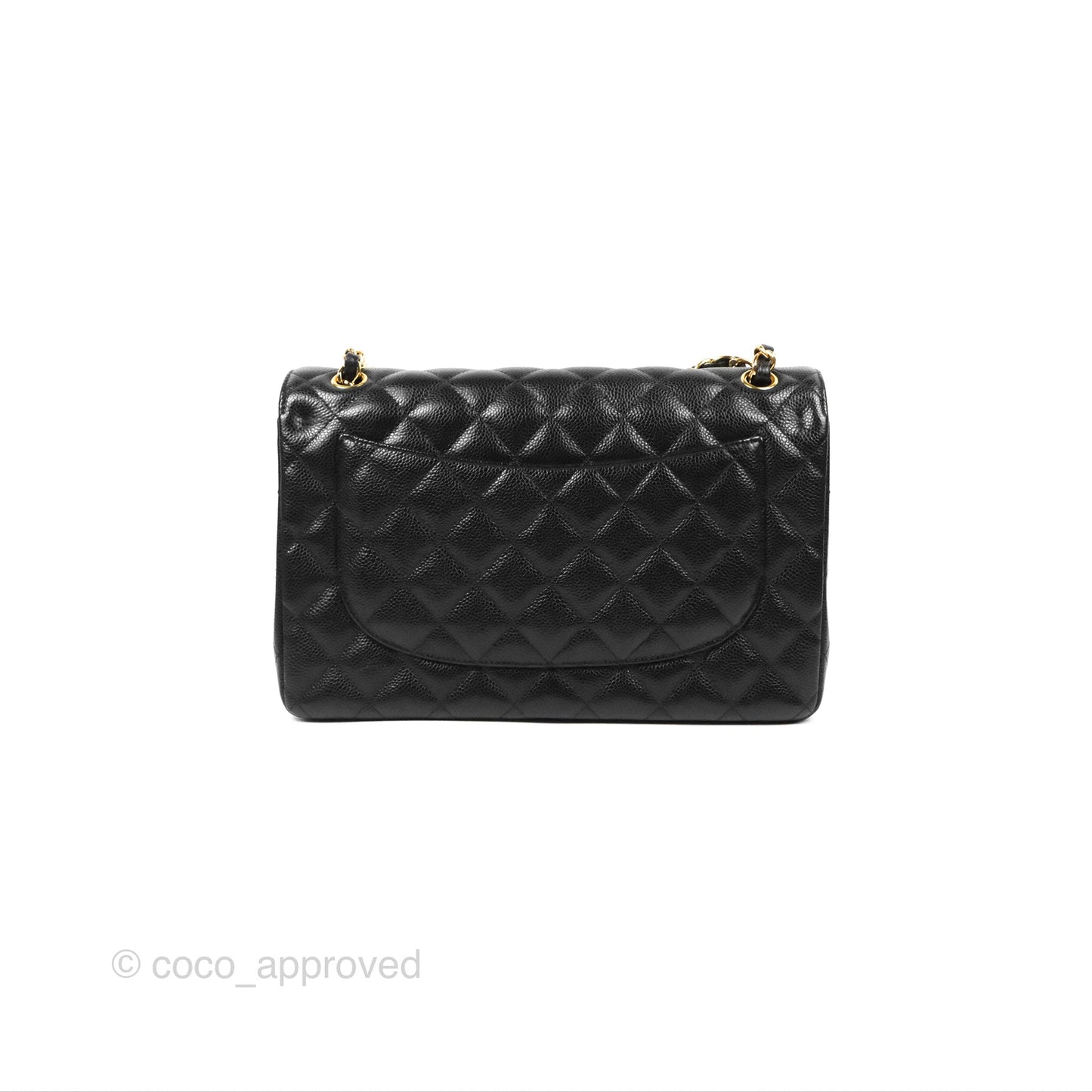Chanel Jumbo Double Flap Black Caviar Gold Hardware⁣⁣
