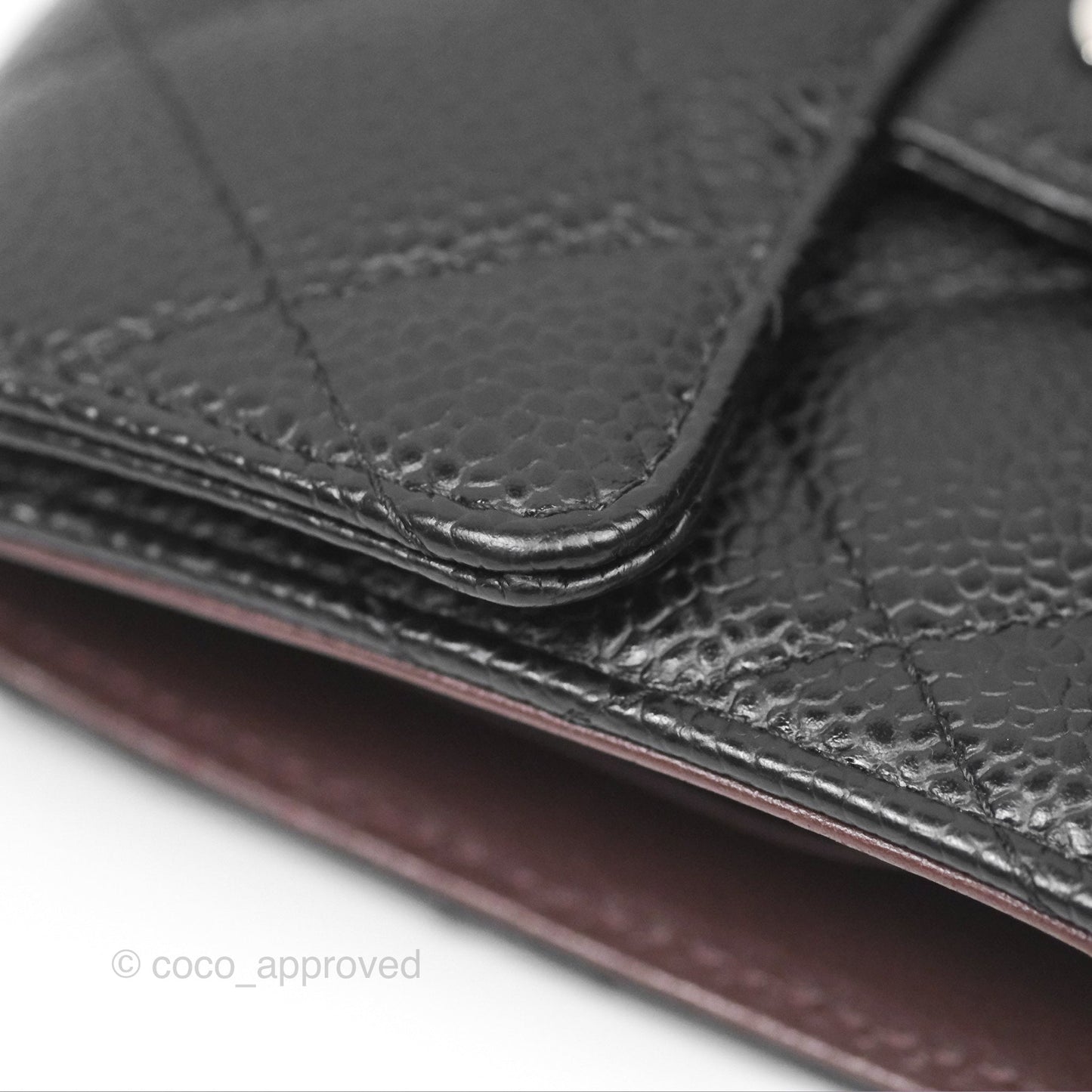 Chanel Classic Short Flap Wallet Black Caviar Silver Hardware