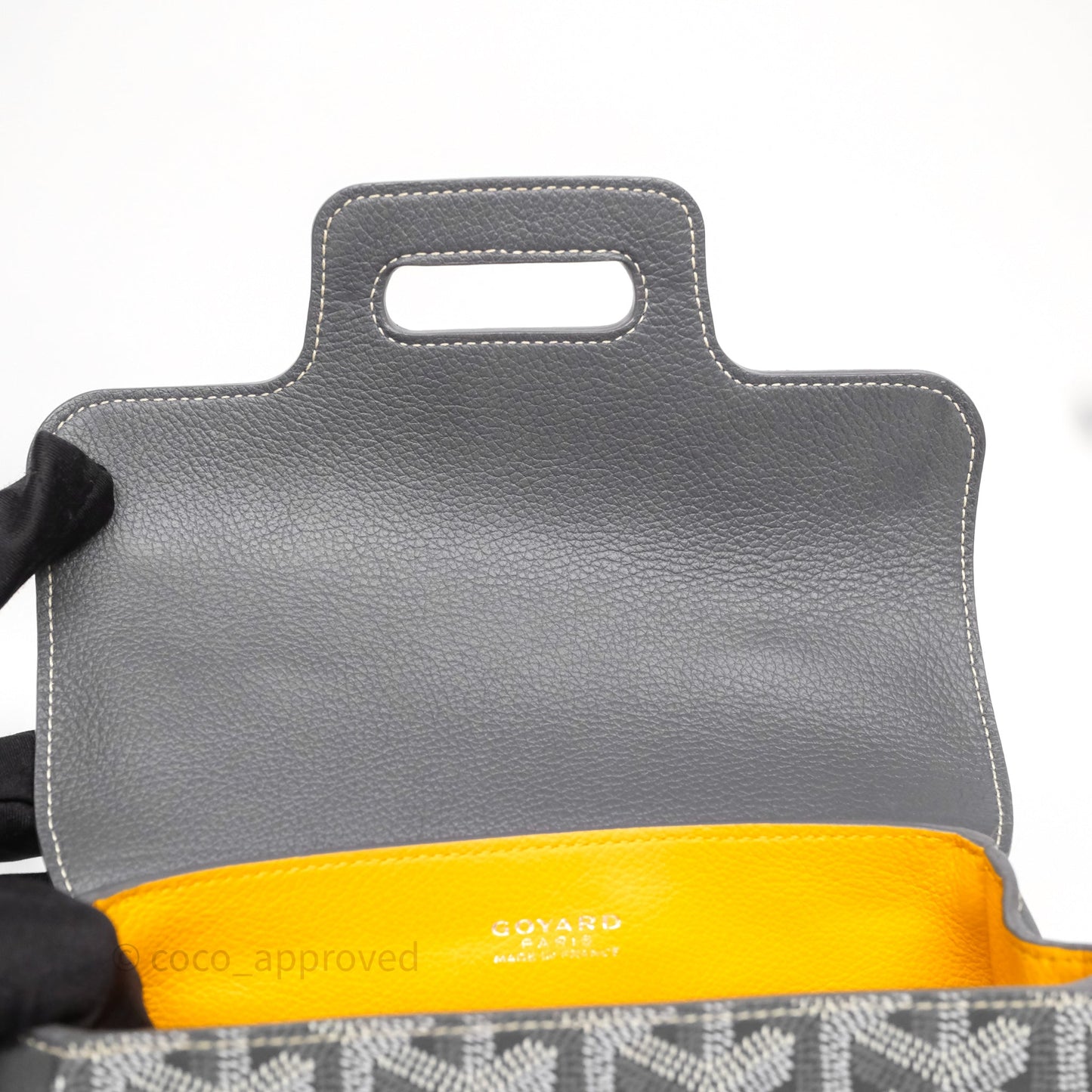 Goyard Saïgon Mini Bag Chevroches Calfskin Grey Silver Hardware