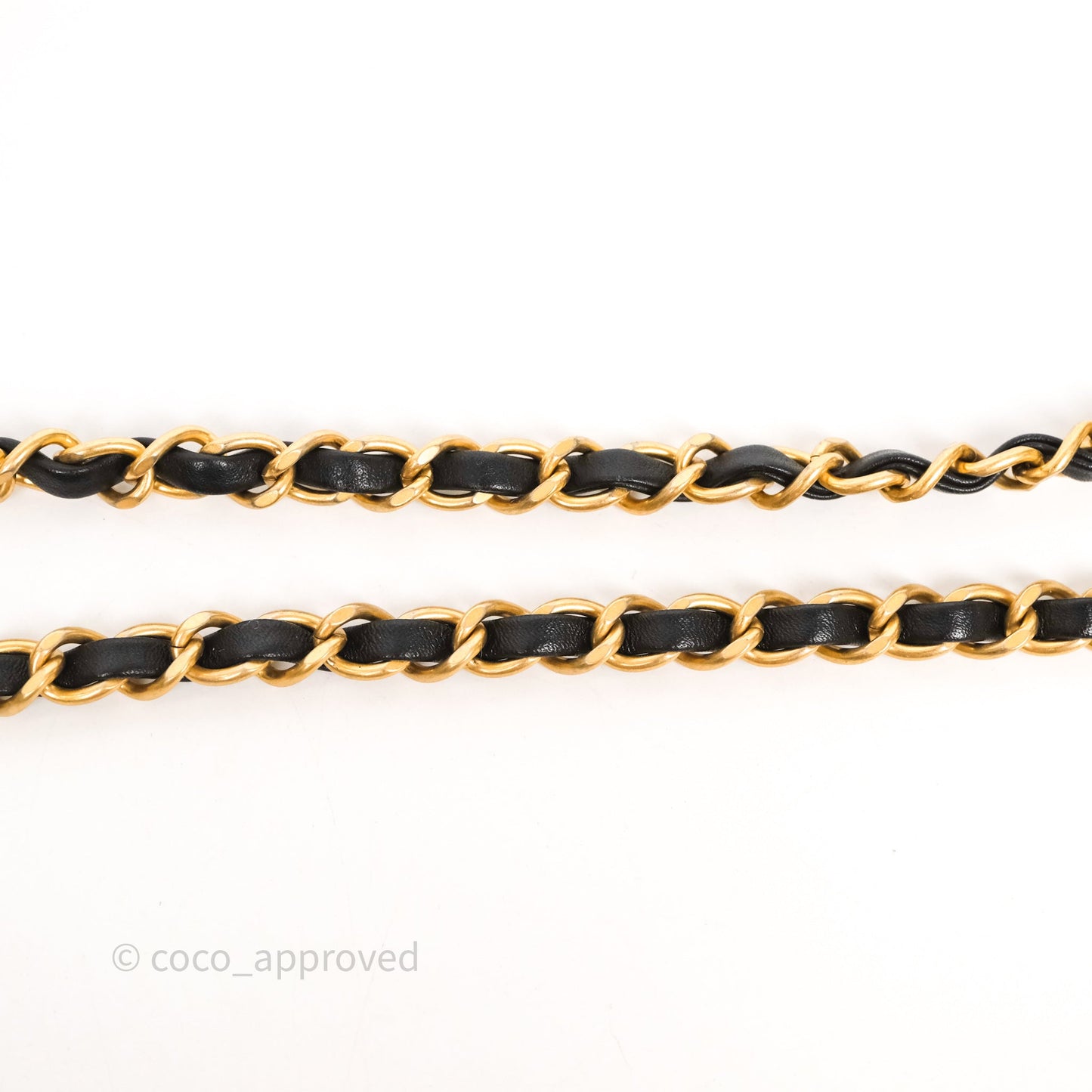 Chanel Pearl Chain Bag Black Calfskin Gold Hardware