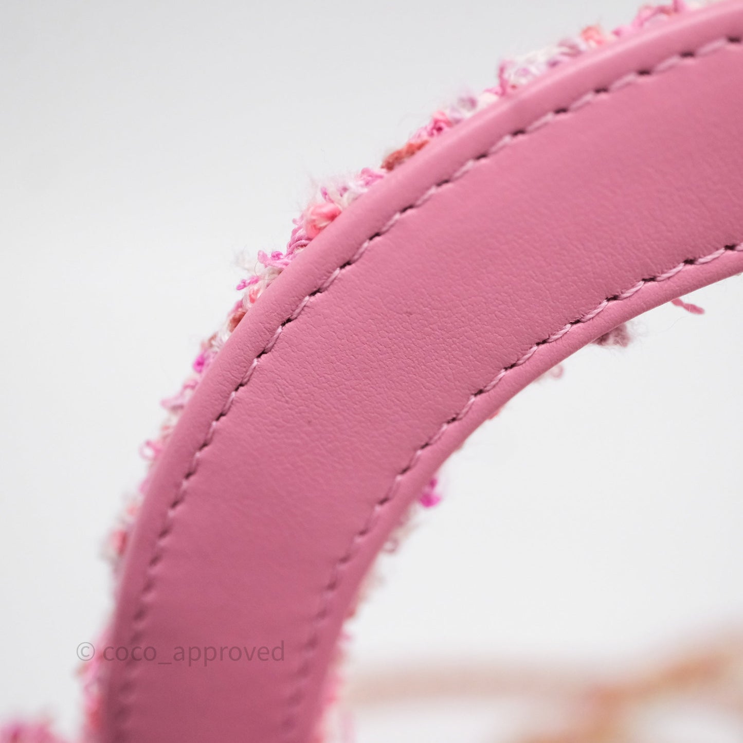 Chanel Kelly Bag Pink Tweed Aged Gold Hardware