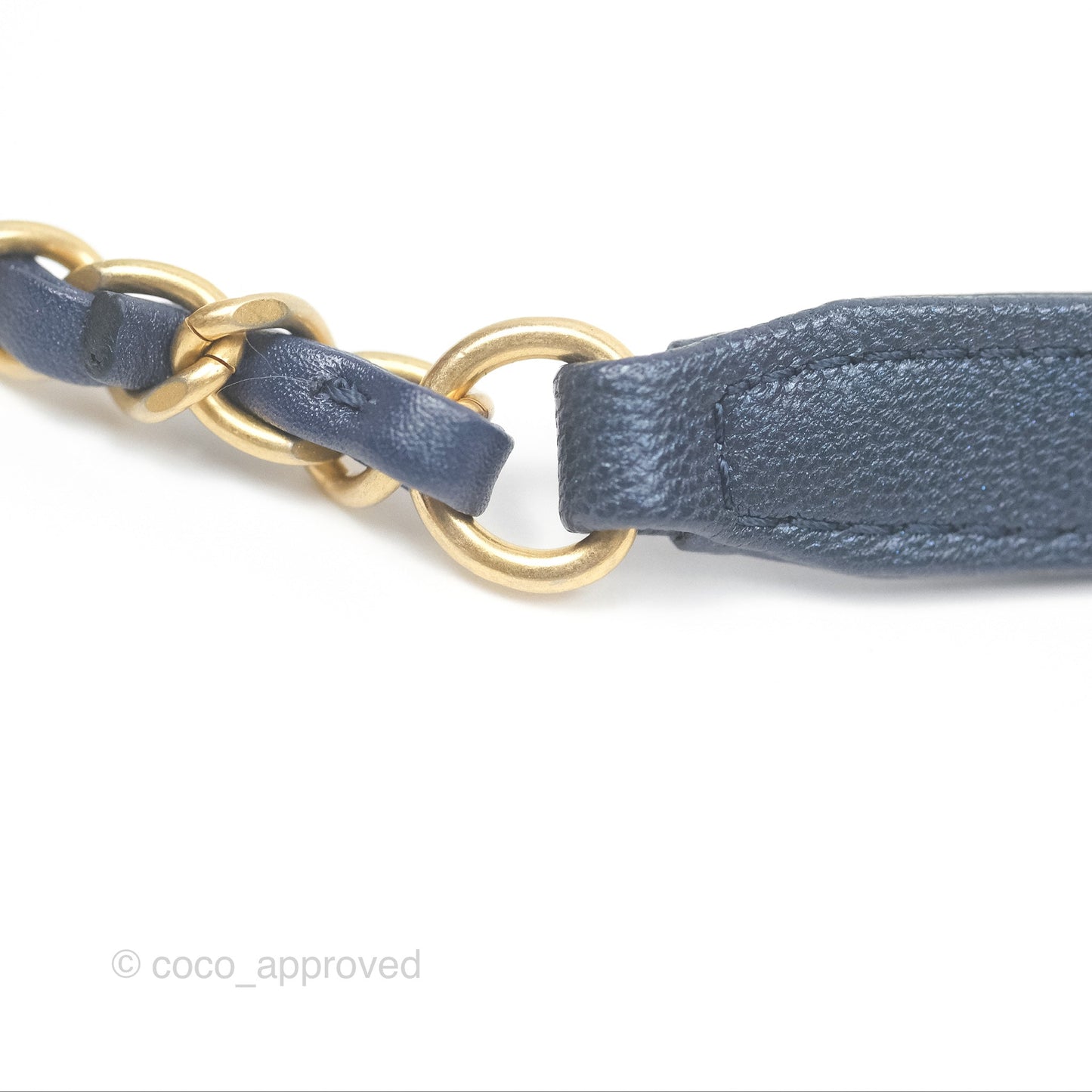 Chanel Small Quilted Chic Pearls Flap Iridescent Navy Goatskin Aged Gold Hardware