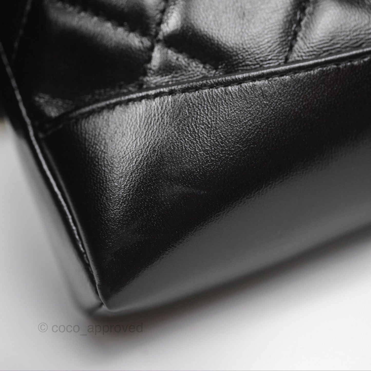 Chanel Nano 31 Black Shiny Lambskin Gold Hardware