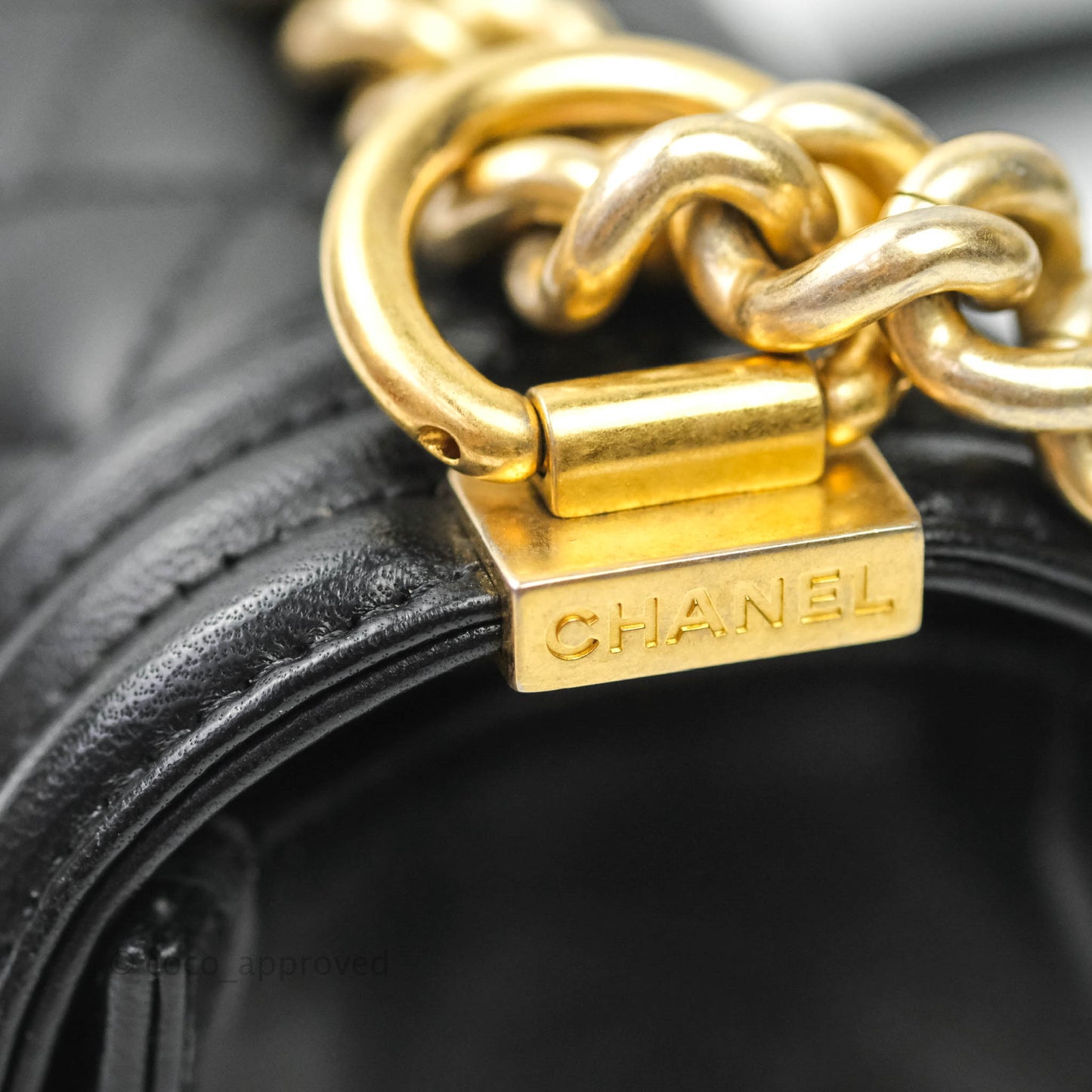 Chanel Quilted Medium Lambskin Boy Flap Aged Gold Hardware